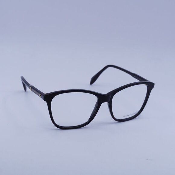Alexander McQueen Alexander McQueen AM0191O 001 Eyeglasses Shiny Black 54mm Size ONE SIZE - 3 Thumbnail