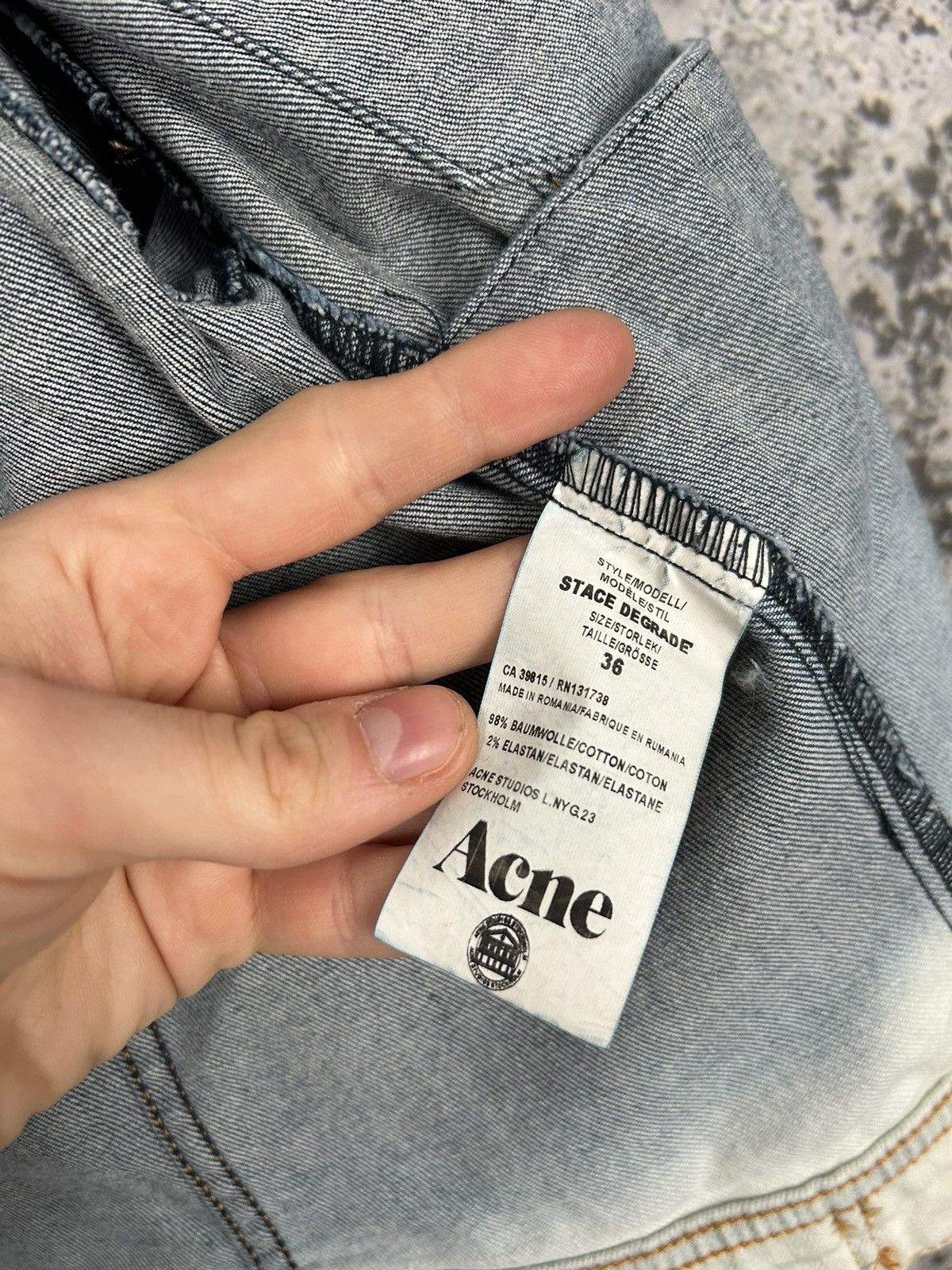 Acne Studios × Designer × Vintage Vintage Acne Studios Designer Rare Denim Jacket Trucker 90s Size S / US 4 / IT 40 - 6 Thumbnail