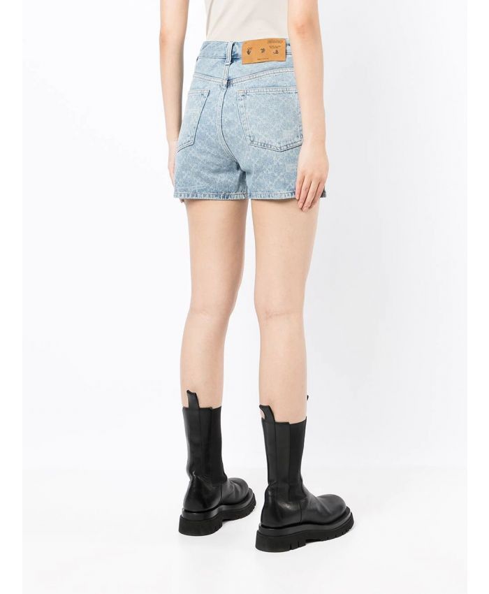 Off-White o1gr1nt1124 Monogram Straight Short in Light Blue Size 28" / US 6 / IT 42 - 4 Thumbnail