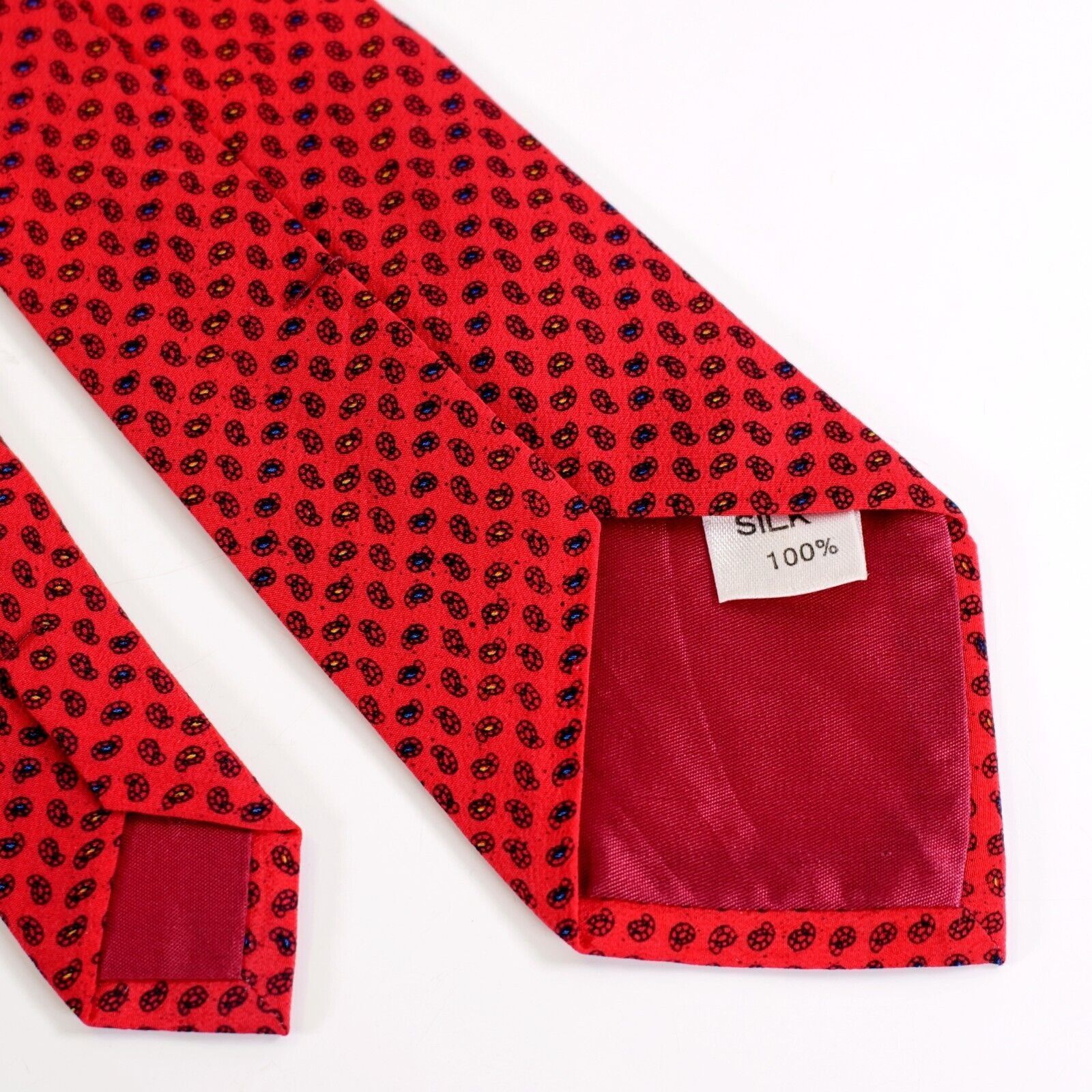 Vintage Satt Communiciations AB Red Paisley Geometric Print Skinny S Size ONE SIZE - 5 Thumbnail