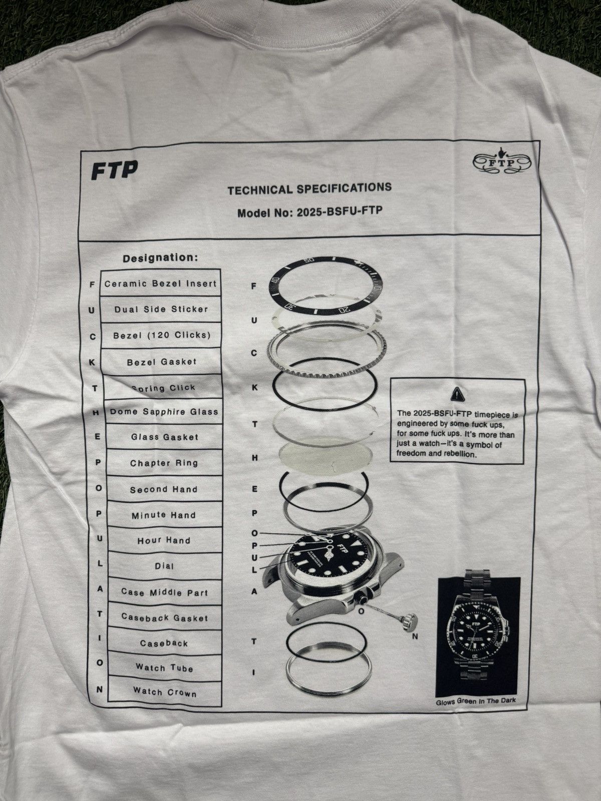 Fuck The Population FTP Technical Specs Tee Black (Size Medium) Size US M / EU 48-50 / 2 - 4 Thumbnail