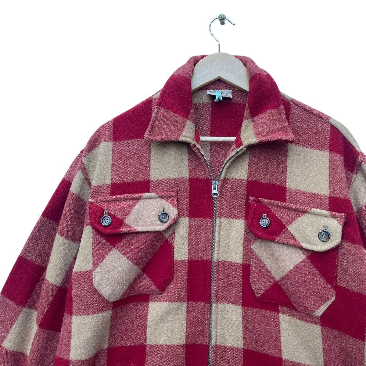 Flannel × Vintage Vintage Neyries flannel Wool Checked Jacket Size US M / EU 48-50 / 2 - 3 Thumbnail