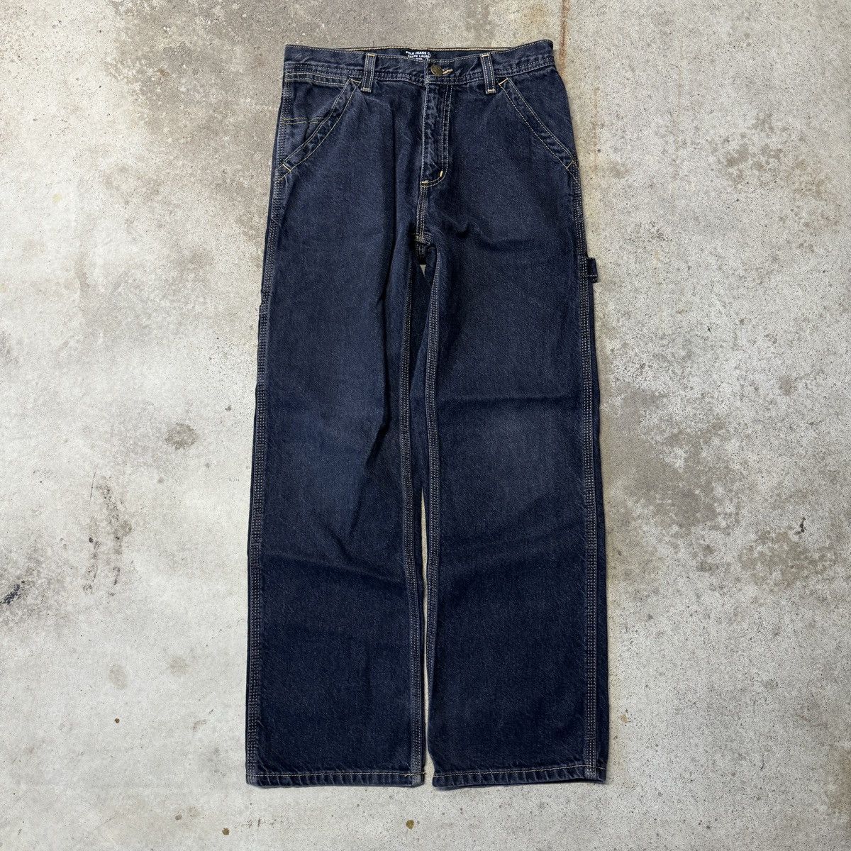Polo Ralph Lauren Vintage Polo Ralph Lauren Faded Black Carpenter Work Jeans Size US 27 - 1 Thumbnail