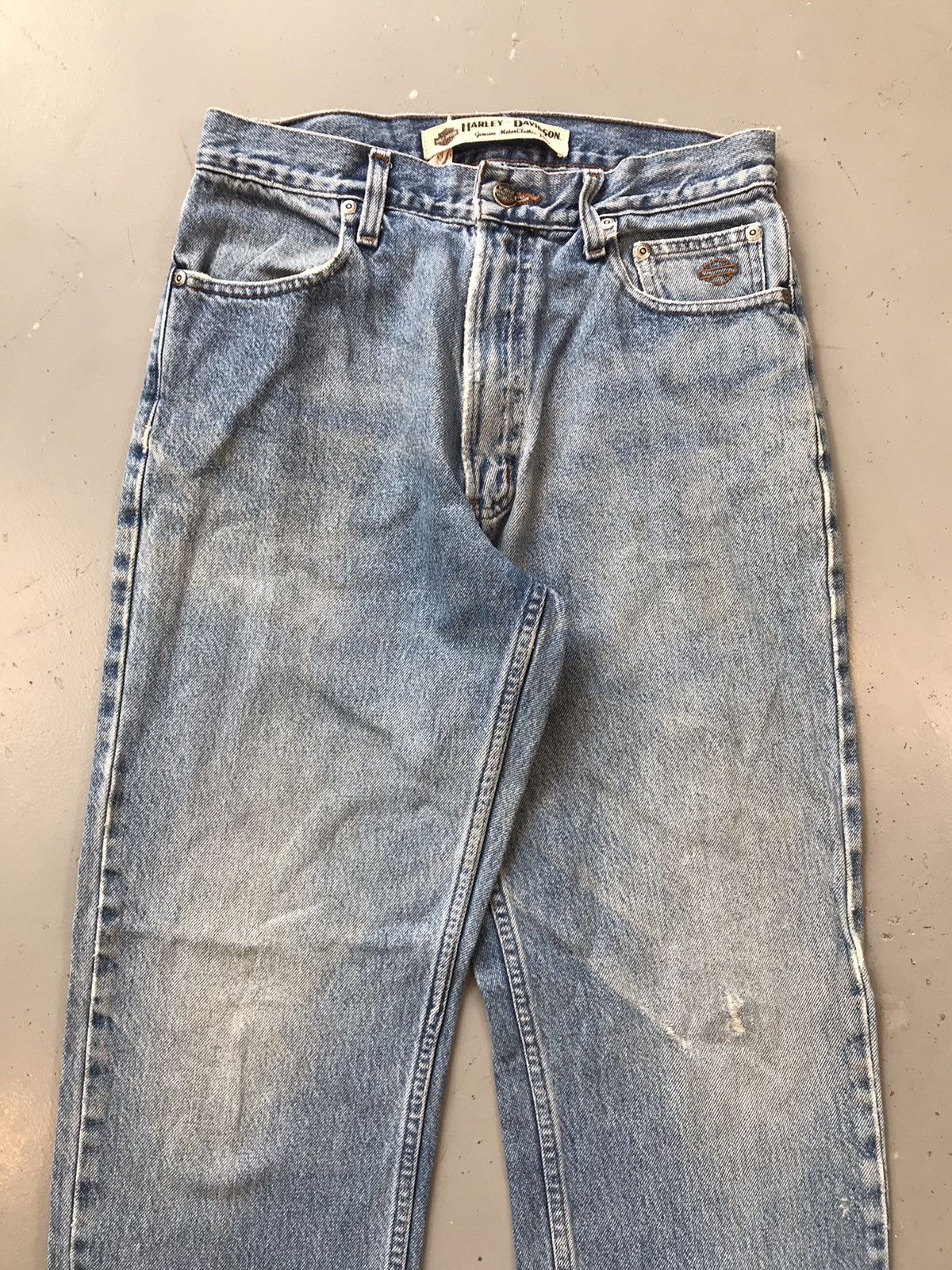 Harley Davidson × Vintage Vintage Harley Davidson distressed denim Size US 31 - 6 Thumbnail