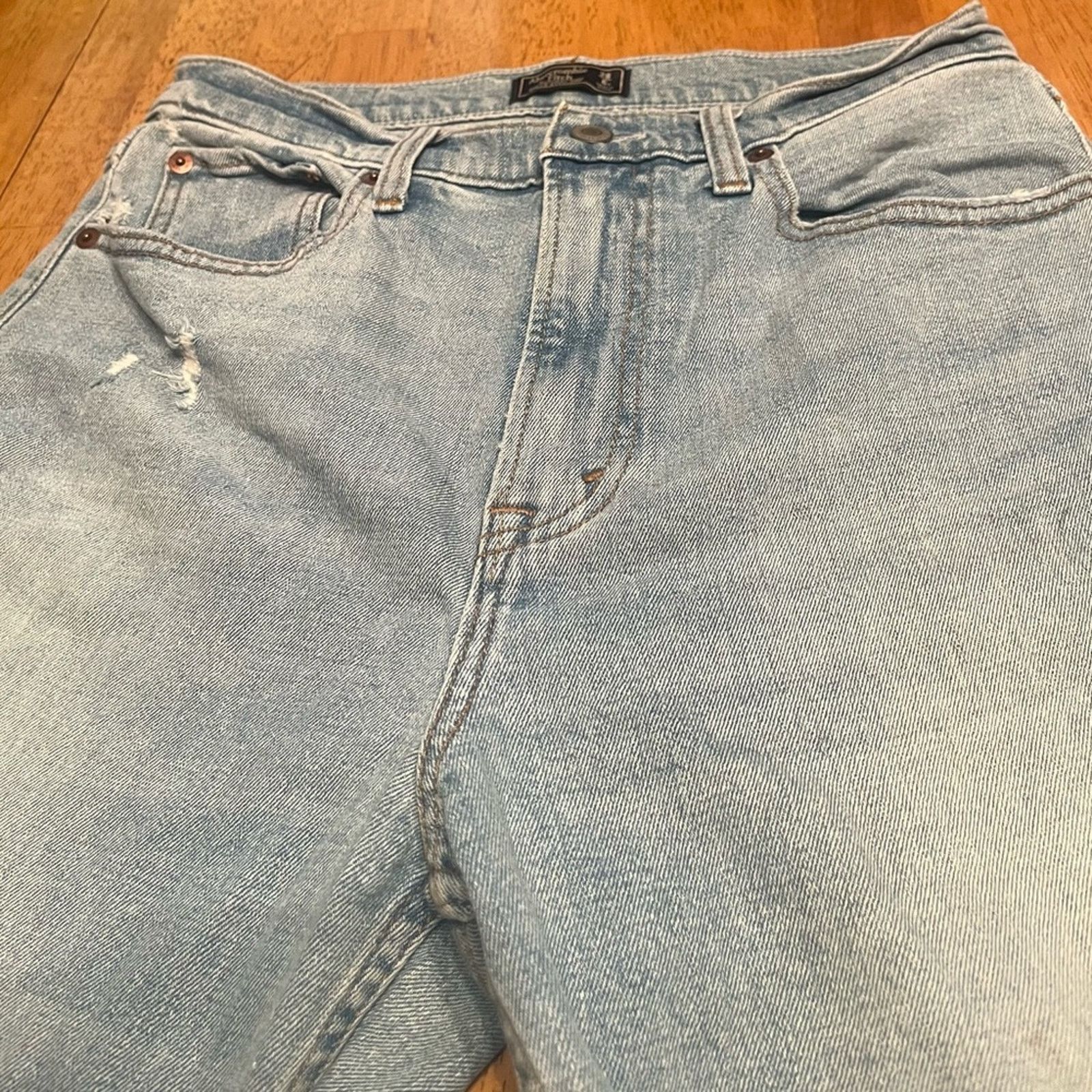 Abercrombie & Fitch Abercrombie & Fitch Light Blue Jeans with colorful Trim, 28 Size 28" / US 6 / IT 42 - 3 Thumbnail
