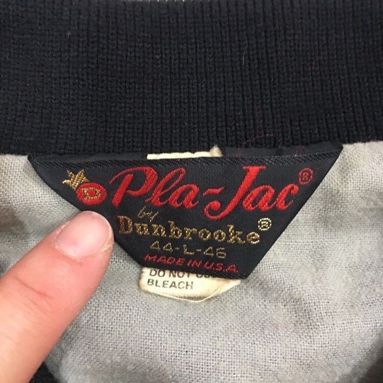 Dunbrooke Vtg Pla-Jac Nylon REEFER MADNESS Embroidered RINGER Jacket Size US L / EU 52-54 / 3 - 9 Thumbnail