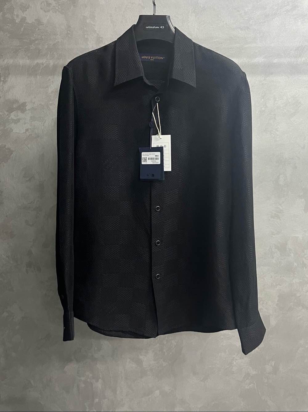 Louis Vuitton Louis Vuitton Damier Jacquard Silk Shirt Size M Size US M / EU 48-50 / 2 - 1 Thumbnail