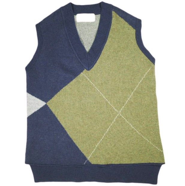 Other Other INSCRIRE Argyle vest Wool Vest Textile Tops I19AW-K24 DUTY FREE for USA Size ONE SIZE - 1 Thumbnail