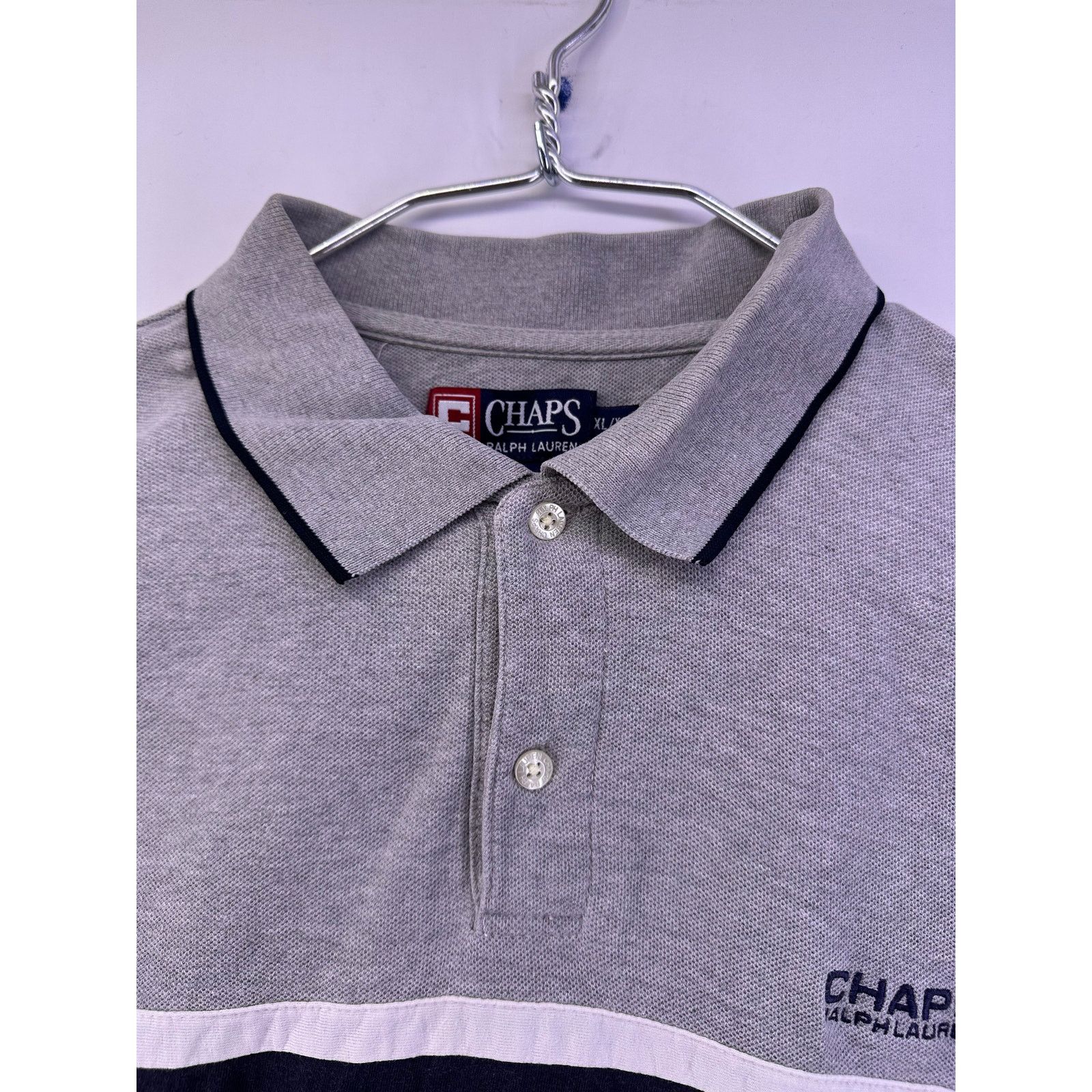 Champs Sport Vintage Champs X Ralph Lauren Gray/Navy Polo Shirts Size XL Size US XL / EU 56 / 4 - 7 Thumbnail