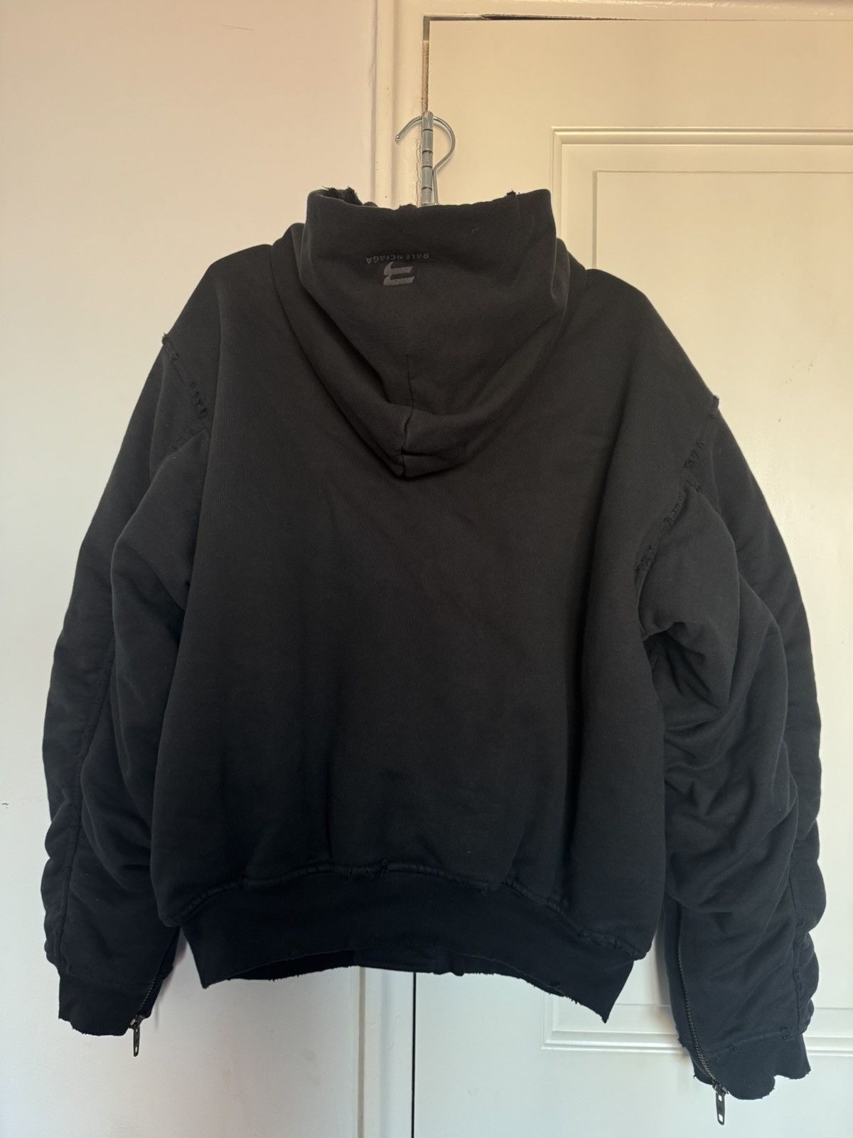 Balenciaga BALENCIAGA AW22 SPORTY B BOMBER HOODIE JACKET Size US XS / EU 42 / 0 - 7 Thumbnail