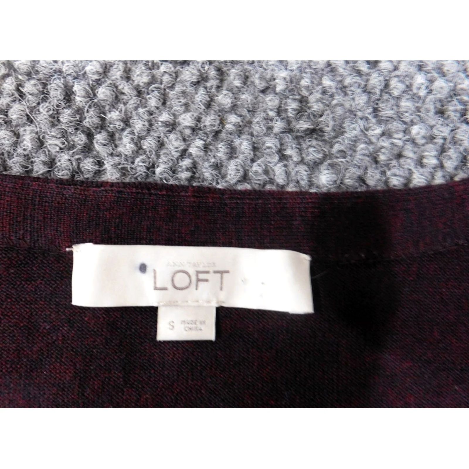 Loft LOFT Sweater Pullover Womens Small Purple Knit Wool Acrylic Crew Neck Rib Knit Long Sleeve Casual Modern Stretch Regular Size S Color Purple Womens) Size S / US 4 / IT 40 - 4 Thumbnail