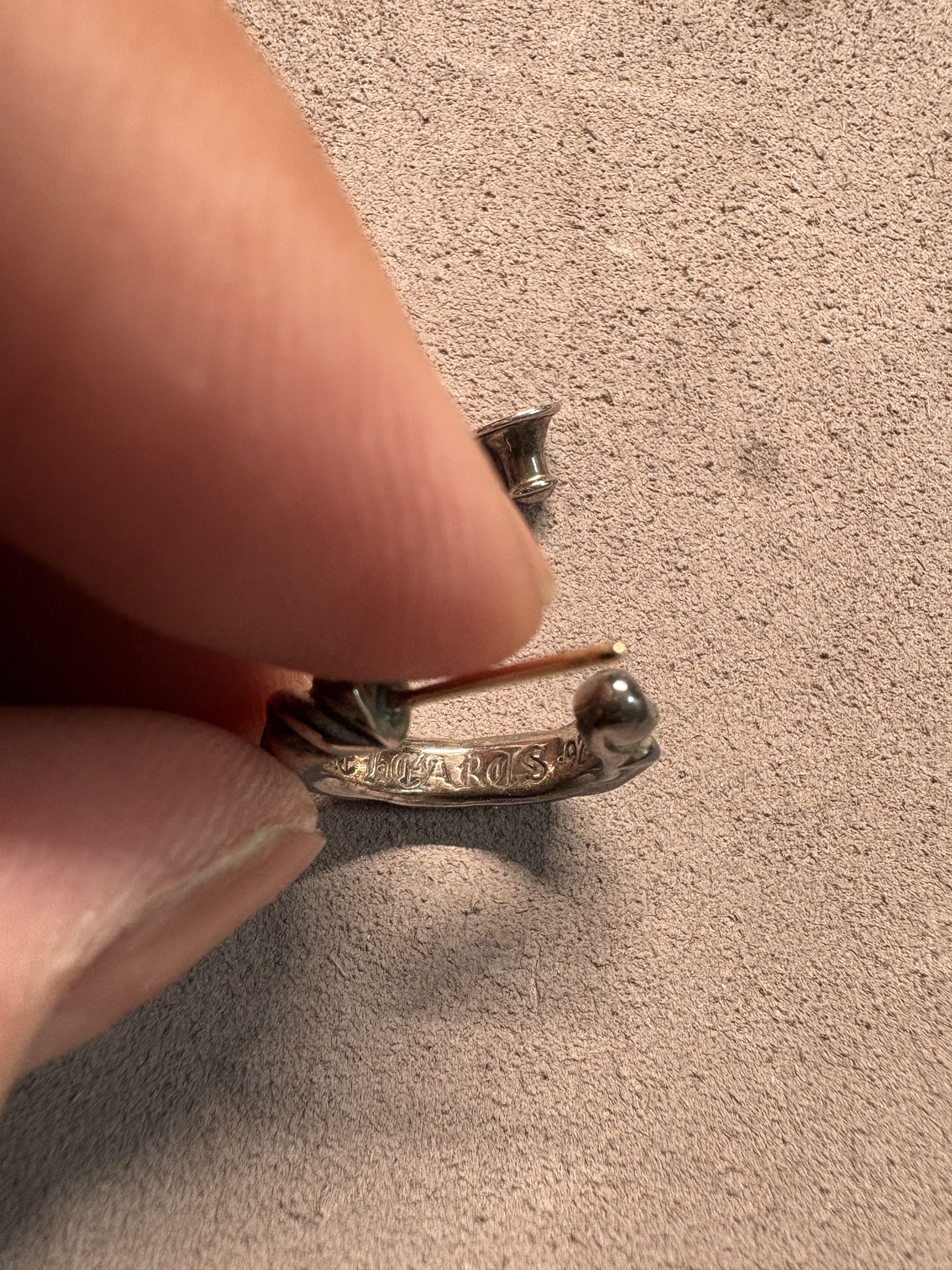 Chrome Hearts Scroll Hoop Earring