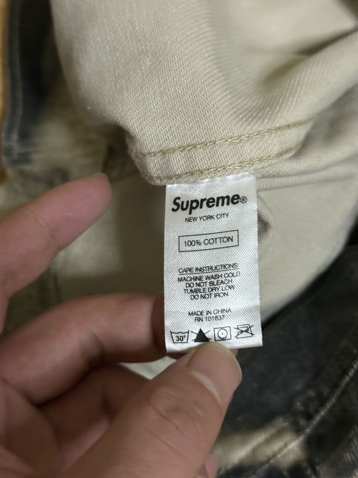 Supreme Supreme is love denim trucker jacket xl stone Size US XL / EU 56 / 4 - 5 Thumbnail