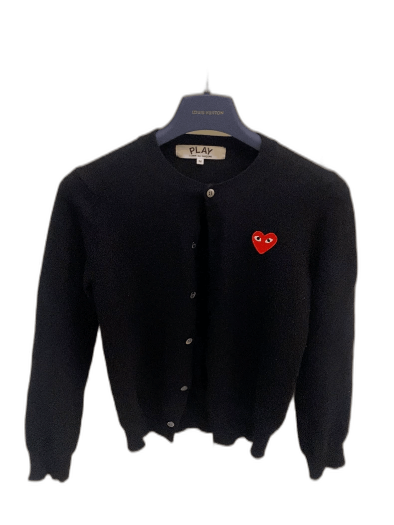 Classic Cardigan with Heart Detail