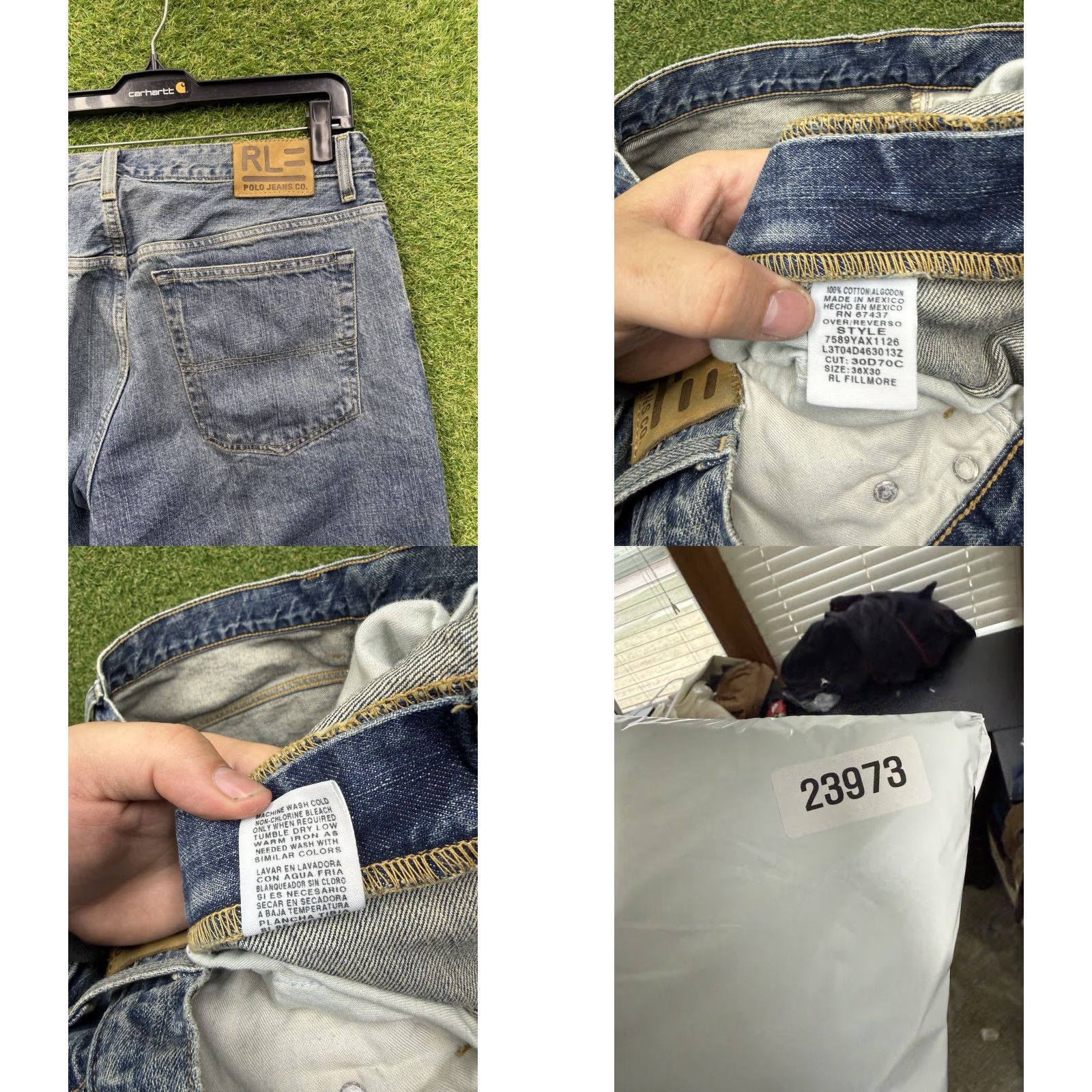 Polo Ralph Lauren Polo Ralph Lauren Jeans Mens 36x30 Slim Straight Denim Blue 5-Pocket RL Logo Patch Slim Fit VINTAGE? No Size US M / EU 48-50 / 2 - 8 Thumbnail