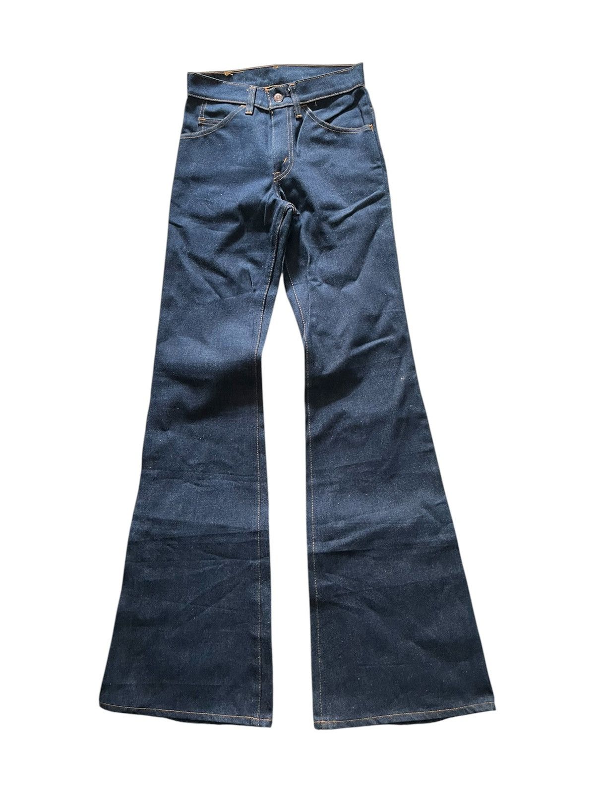 Levi's Vintage Clothing 1970s Levis 604 Big Bells indigo flare jeans NOS Size US 26 / EU 42 - 2 Thumbnail