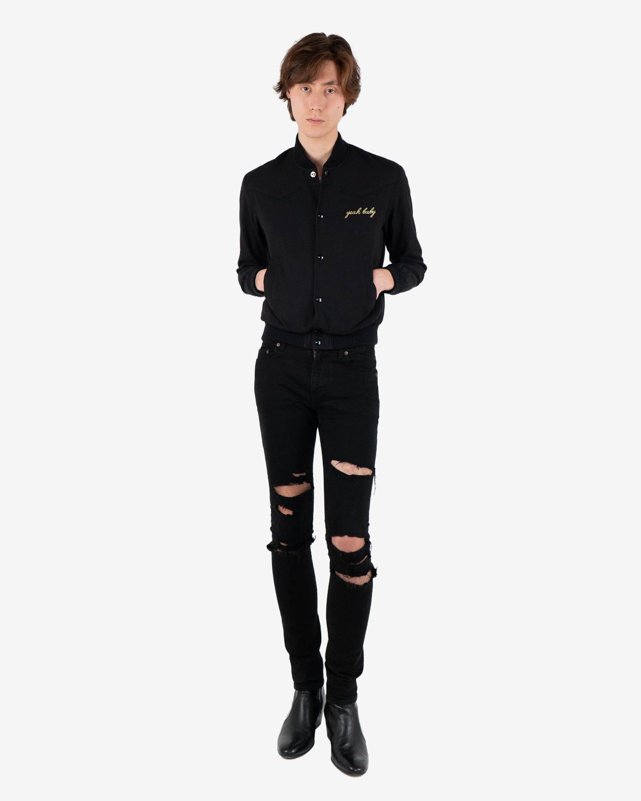 Saint Laurent Paris Yeah Baby Wool Teddy Jacket (SS16) Size US S / EU 44-46 / 1 - 9 Thumbnail