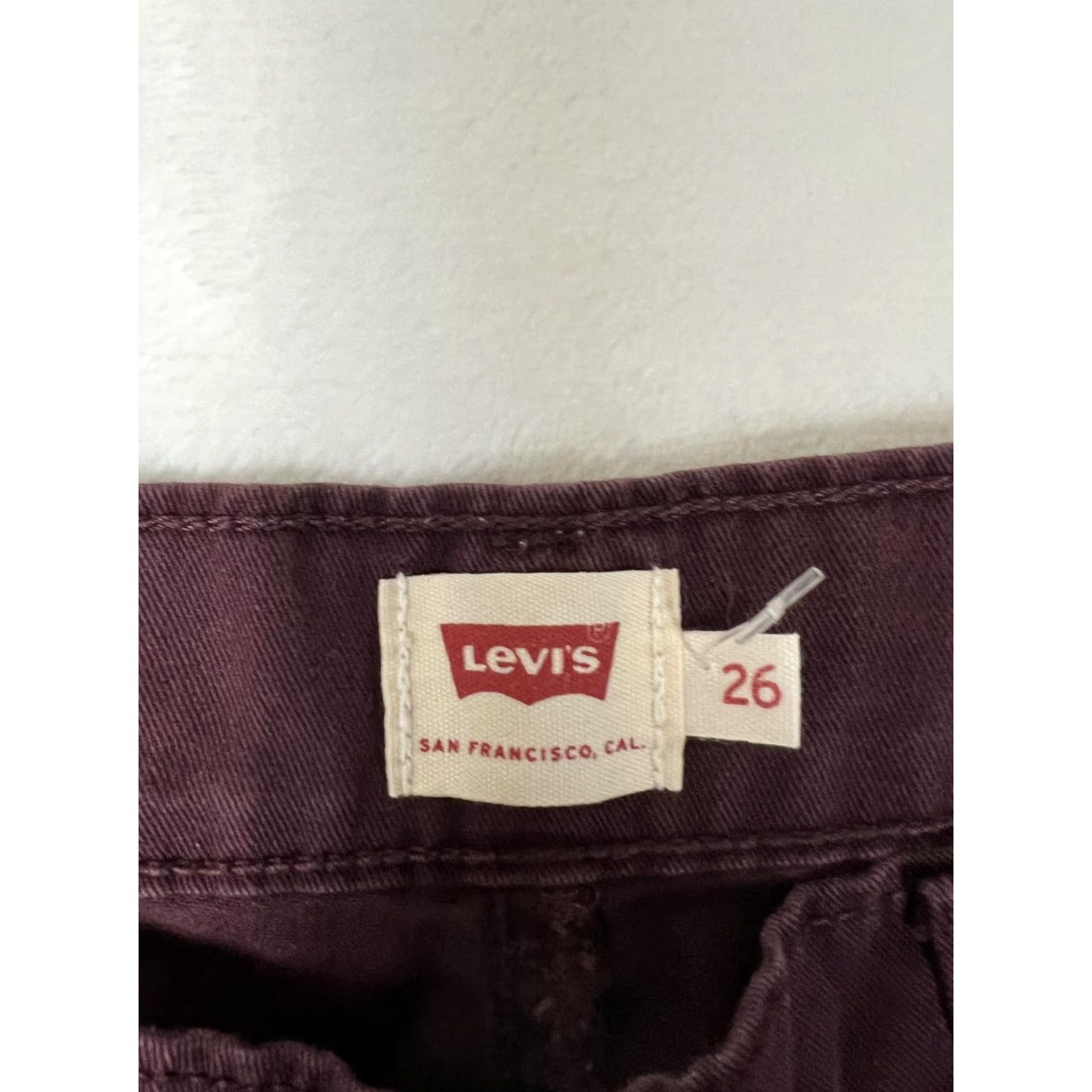 Levi's Levi's Pants Womens 26 Red Twill Chino Flat Front Tapered Leg Stretch Casual Size 26" / US 2 / IT 38 - 2 Thumbnail
