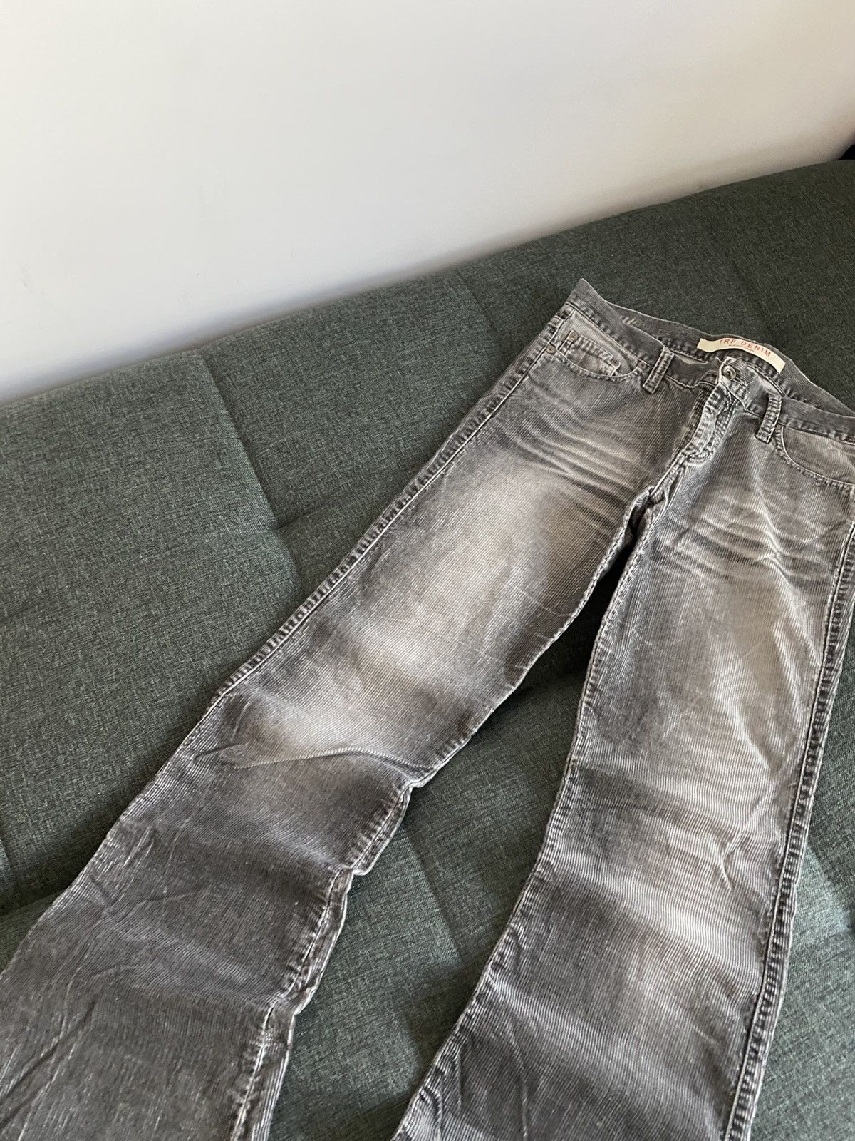 Hysteric Glamour Vintage Avant Garde Flared Velour Corduroy Pants Y2K Slim Size US 32 / EU 48 - 3 Thumbnail