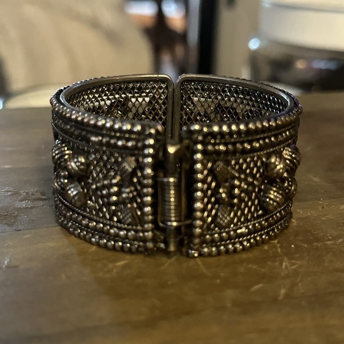Vintage Vintage mesh art deco hinged bracelet Size ONE SIZE - 5 Thumbnail