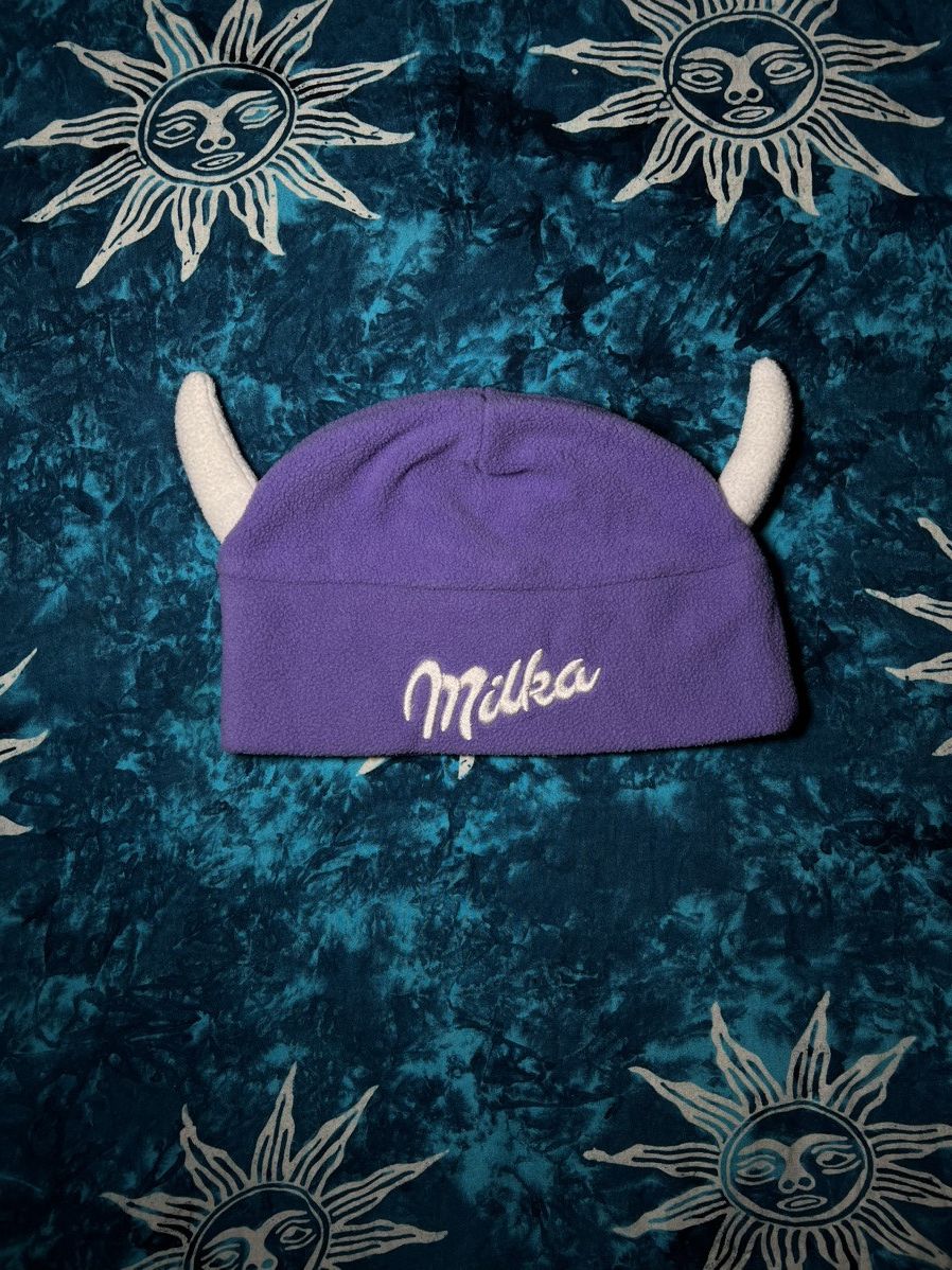 Vintage Y2K Crazy Beanie Hat Milka Chocolate Vintage Size ONE SIZE - 1 Thumbnail