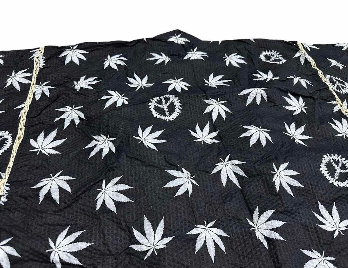 Hysteric Glamour × Japanese Brand × Vintage 🔥Sick Y2K Japanese Tradition Marijuana Peace Yukata Kimono Size US XL / EU 56 / 4 - 8 Thumbnail