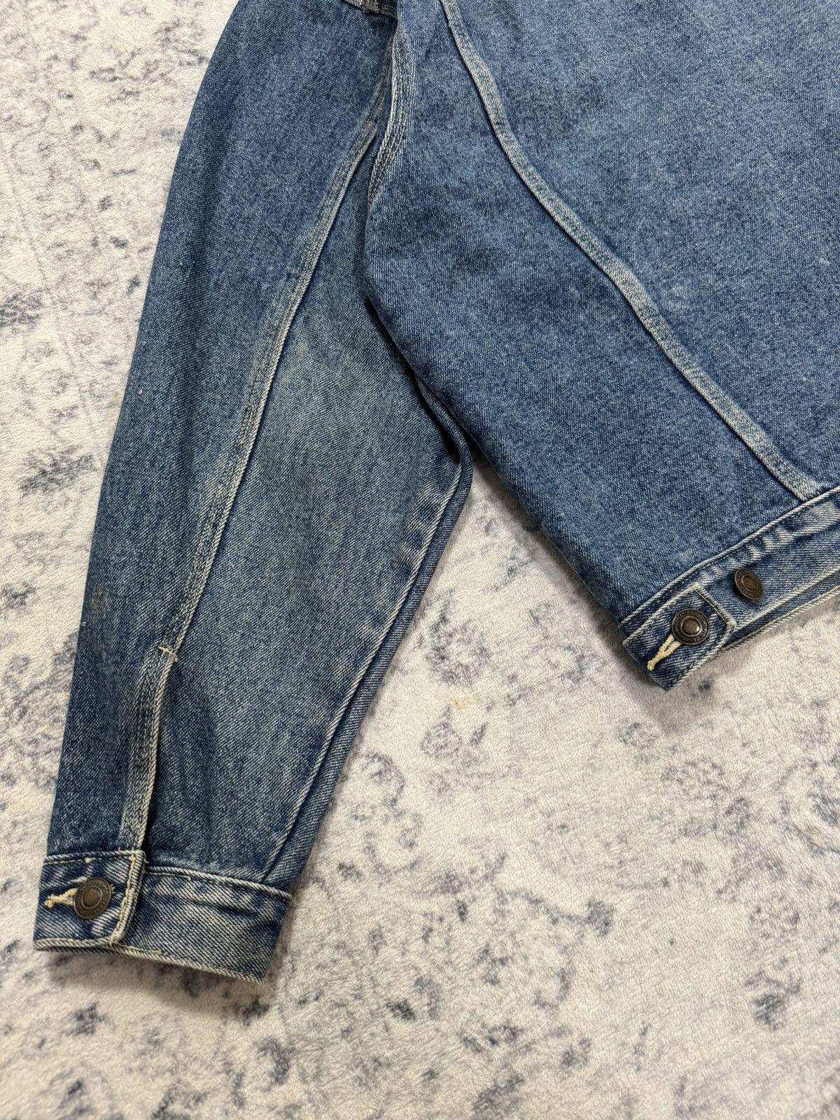 Vintage JAPANESE TUCKER BLUE DENIM JACKET Size US L / EU 52-54 / 3 - 9 Thumbnail