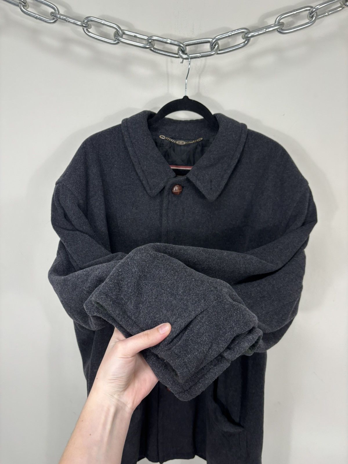 Schneiders Schneiders Salzburg Vintage Men’s Dark Gray Wool Overcoat Size US L / EU 52-54 / 3 - 9 Thumbnail