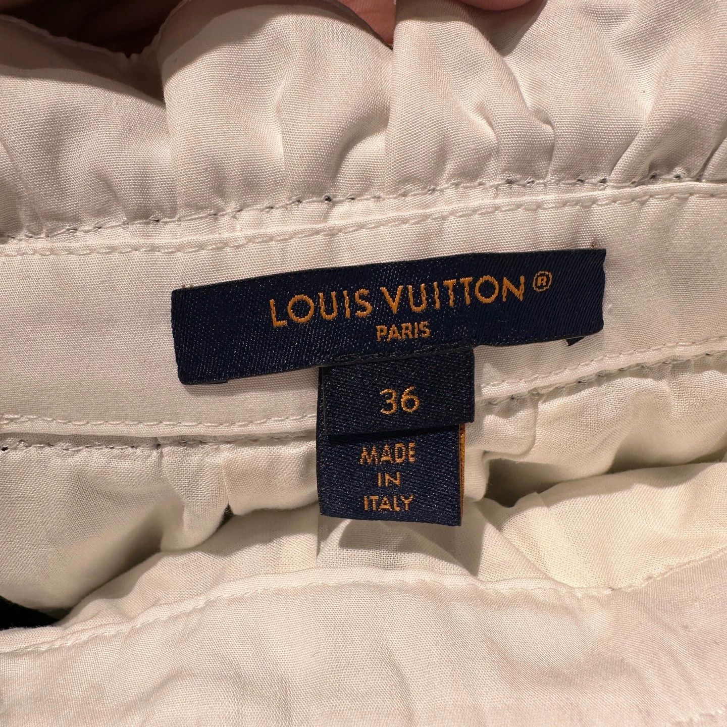 Louis Vuitton LOUIS VUITTON Damier Lock Belted Skirt 36 Cotton Size 26" / US 2 / IT 38 - 3 Thumbnail