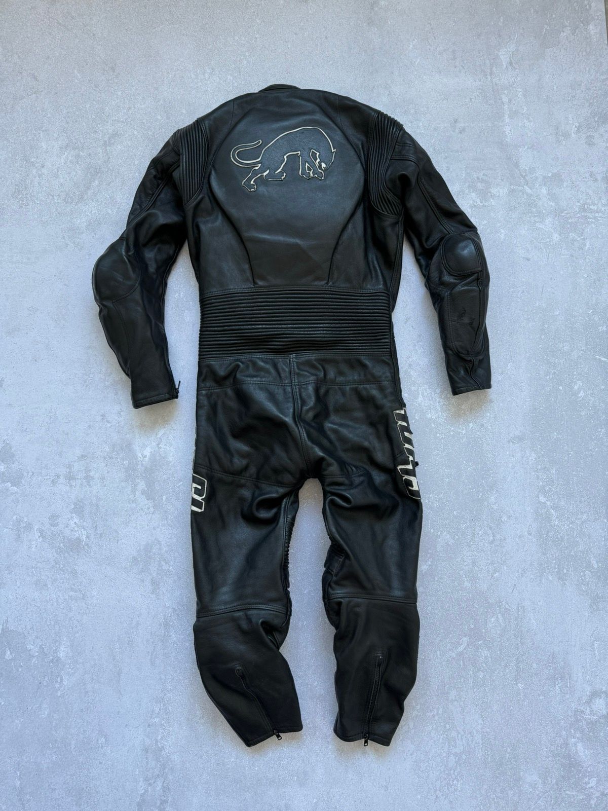 Pre-owned Furygan X Leather Jacket Furygan Moto Racing Leather Suit Black Motorcycle 90s