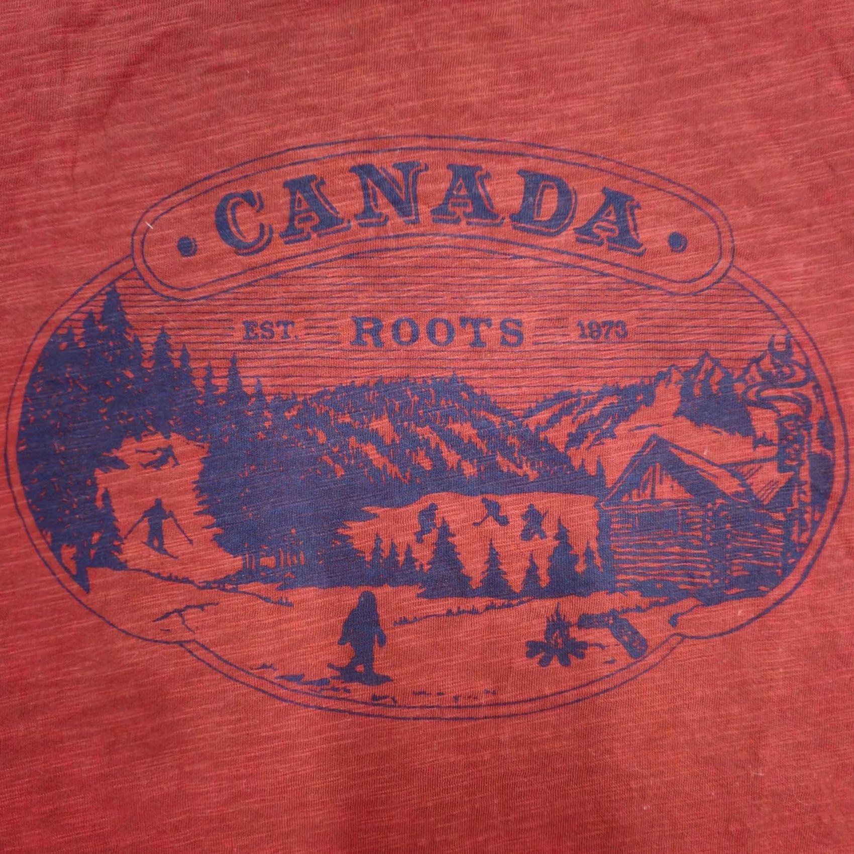 Roots Roots Canada Shirt Mens S Red Cabin Camping Graphic Tee Size US S / EU 44-46 / 1 - 2 Thumbnail