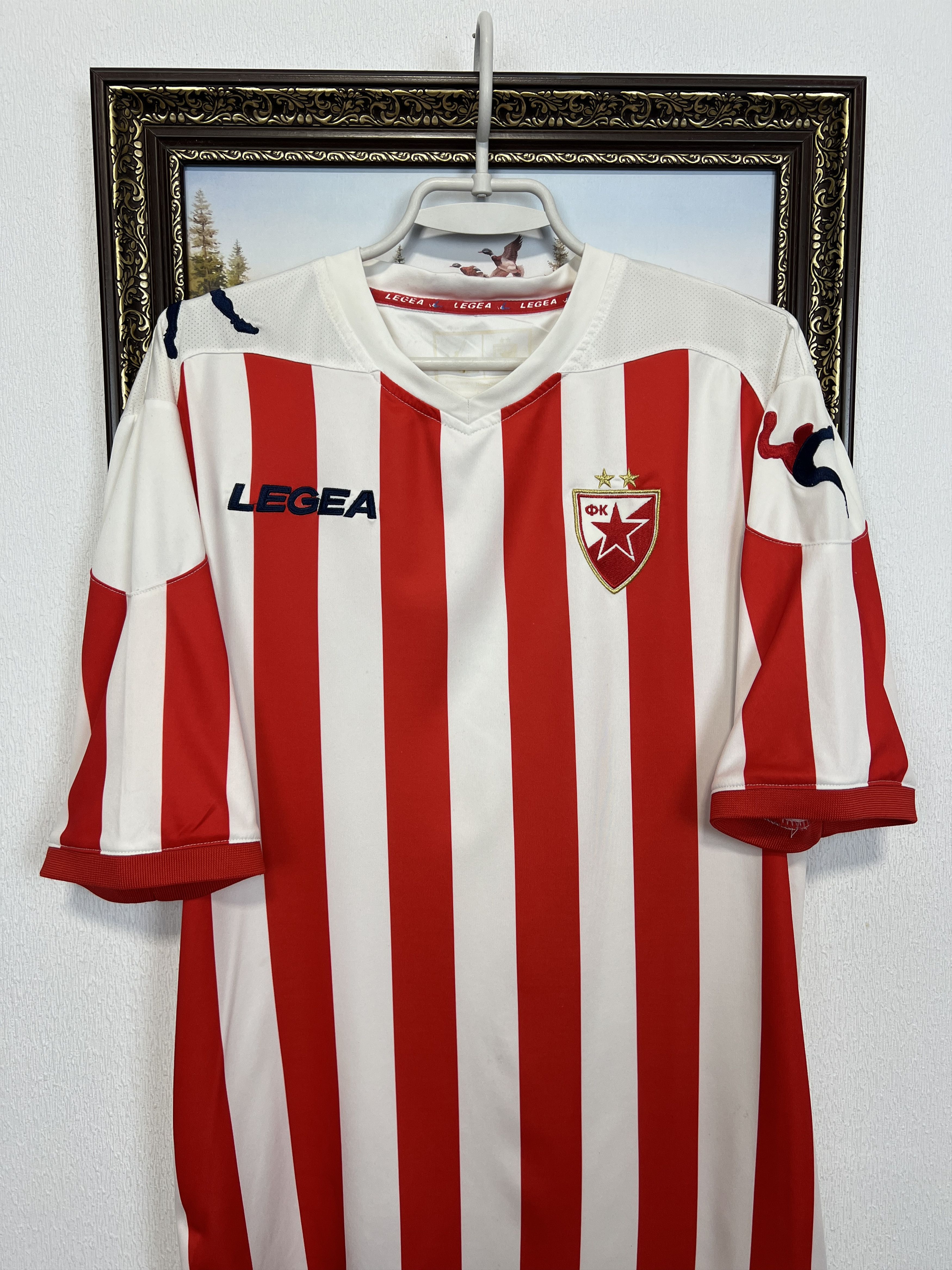Vintage Red Star Belgrade Crvena Zvezda football shirt Soccer Jersey Size US L / EU 52-54 / 3 - 2 Thumbnail
