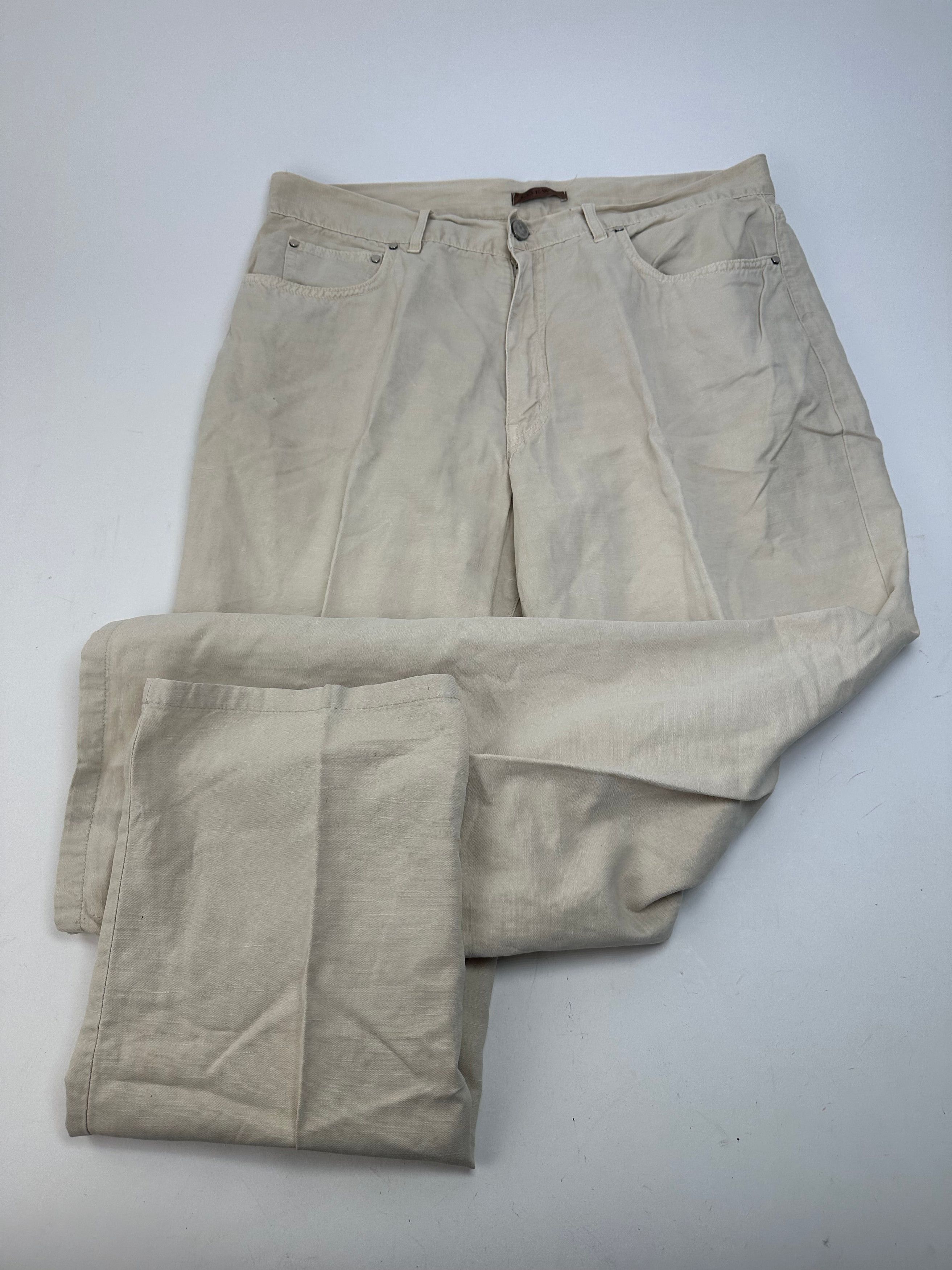 Loewe Vintage Cotton Pants Beige Size 30" / US 8 / IT 44 - 1 Thumbnail