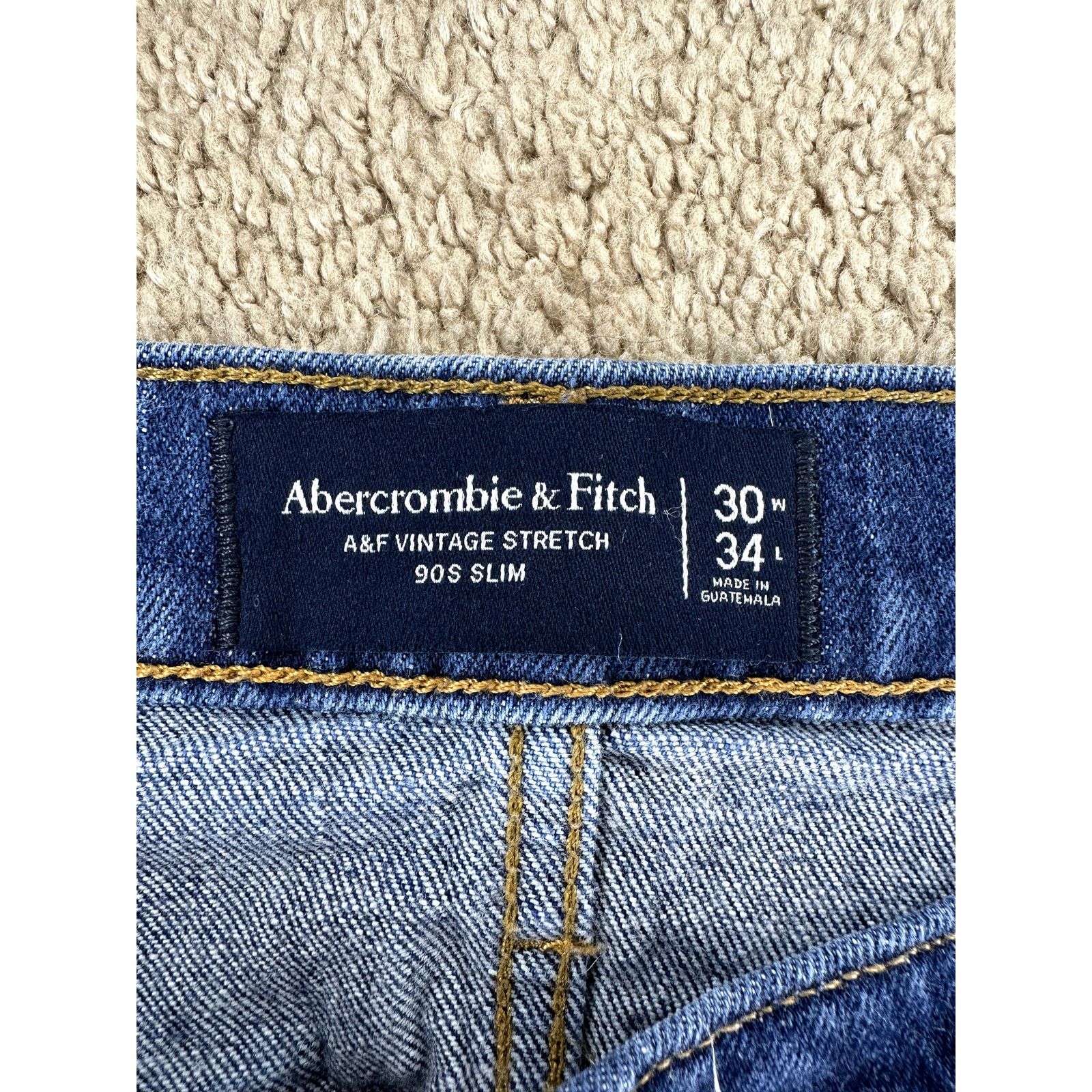 Abercrombie & Fitch Abercrombie & Fitch Vintage Stretch 90s Slim Jeans Blue 30 Size US 30 / EU 46 - 8 Thumbnail
