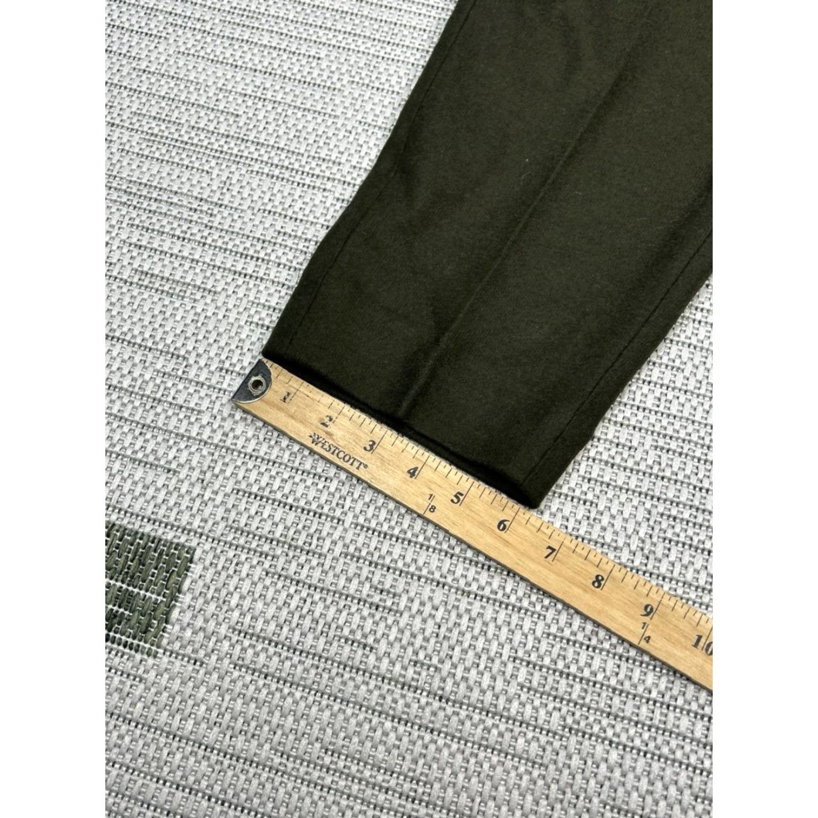 Banana Republic VINTAGE Banana Republic Chino Pants Womens 6 Green Wool Stretch Mid Rise Straight Leg Size 28" / US 6 / IT 42 - 4 Thumbnail