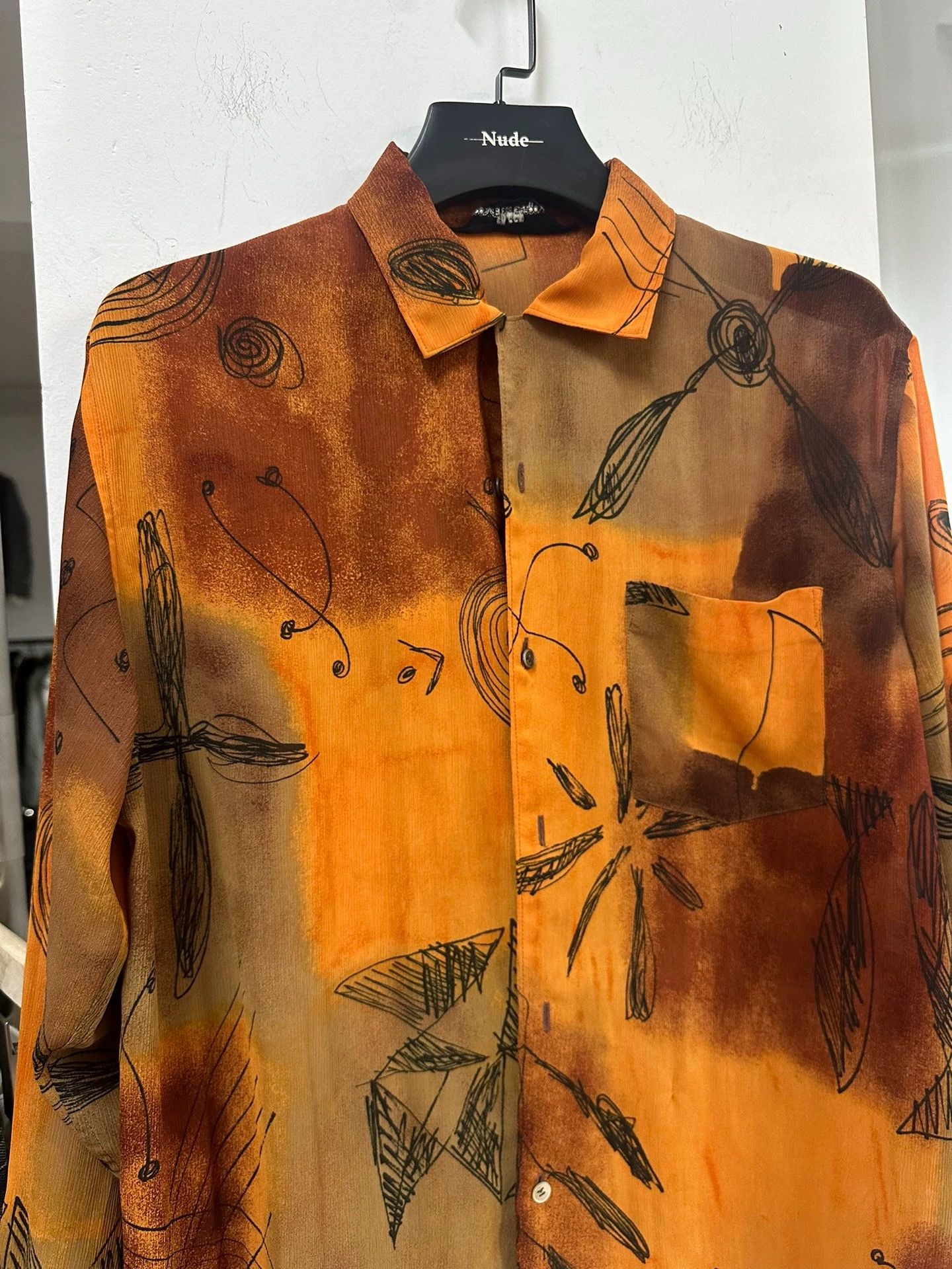 Comme des Garcons Comme des Garcons tricot 90s graf dyed shirt 49/124/72 Size US M / EU 48-50 / 2 - 2 Thumbnail
