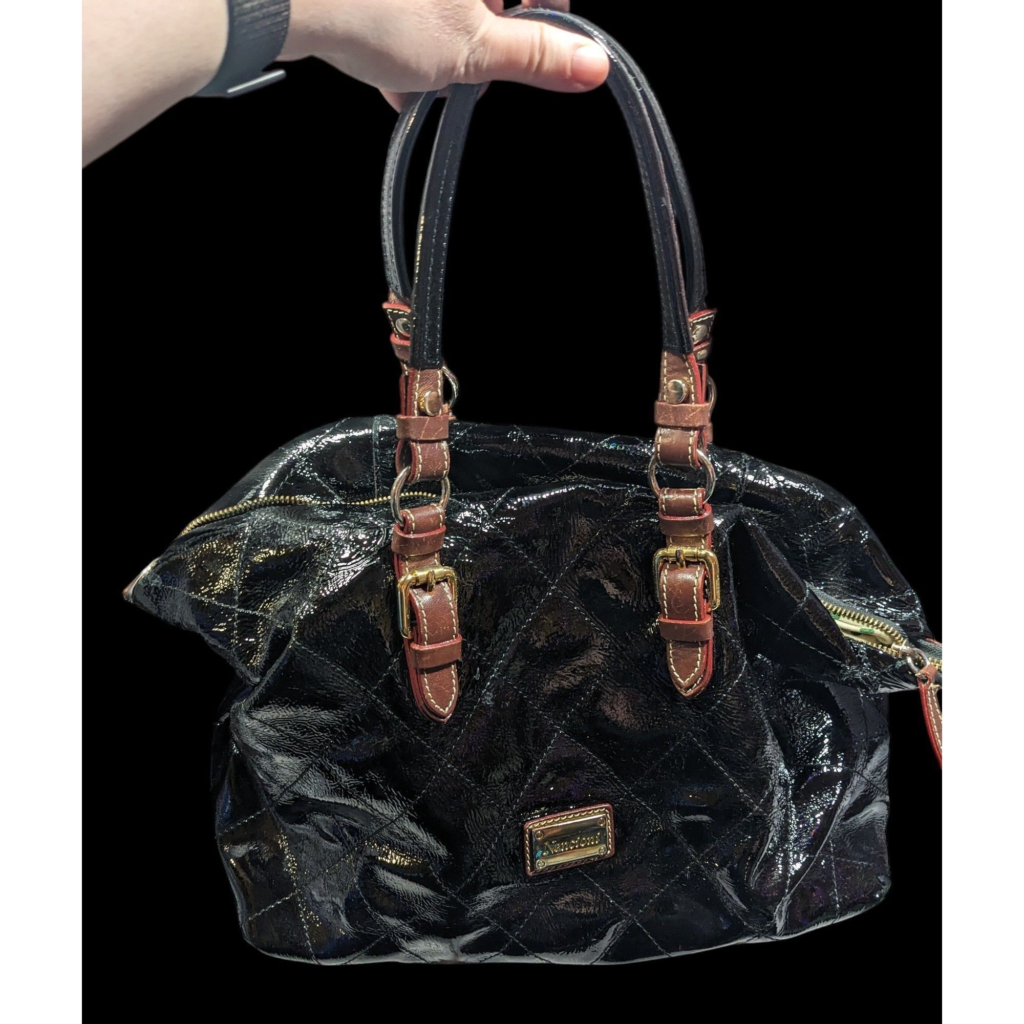 Other Nencioni Firenze Black Leather Italian Slouchy Bag Size ONE SIZE - 1 Thumbnail