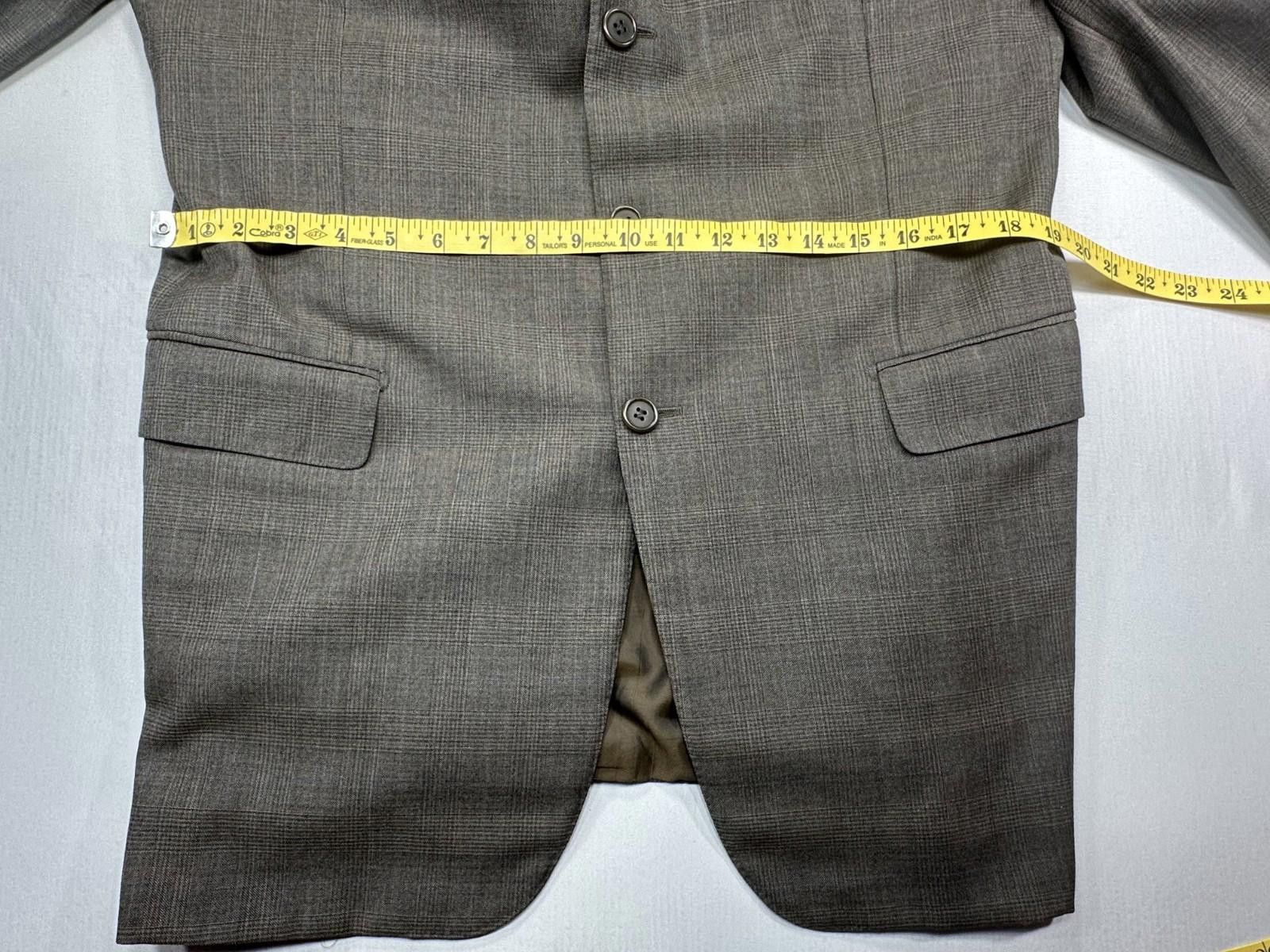 Barneys New York Piatelli Barneys New York 100% Wool 3-Button Blazer Brown 42 Size 42R - 11 Thumbnail