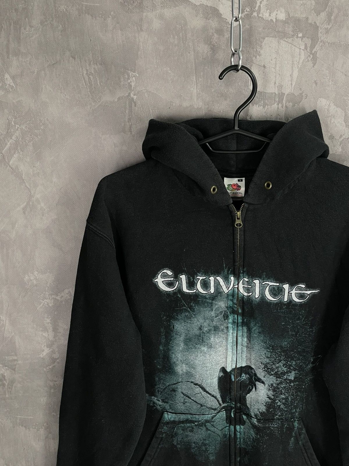 Band Tees × Vintage Vintage Eluveitie Black Metal Graphic Zip Hoodie Grunge Vibe Size US S / EU 44-46 / 1 - 4 Thumbnail