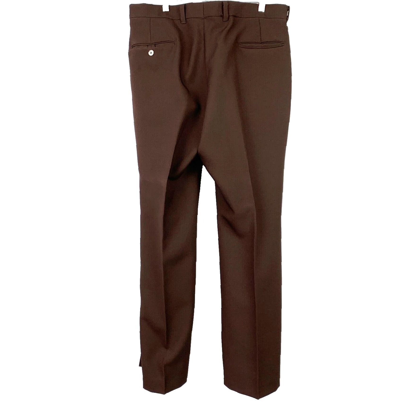 Levi's VINTAGE Levi's Panatela Brown Polyester Disco Leisure Pants Mens 35x33 Rockabilly 1970s Brown Polyester Levi's 1970s Mens 35x33 Size US 35 - 3 Thumbnail