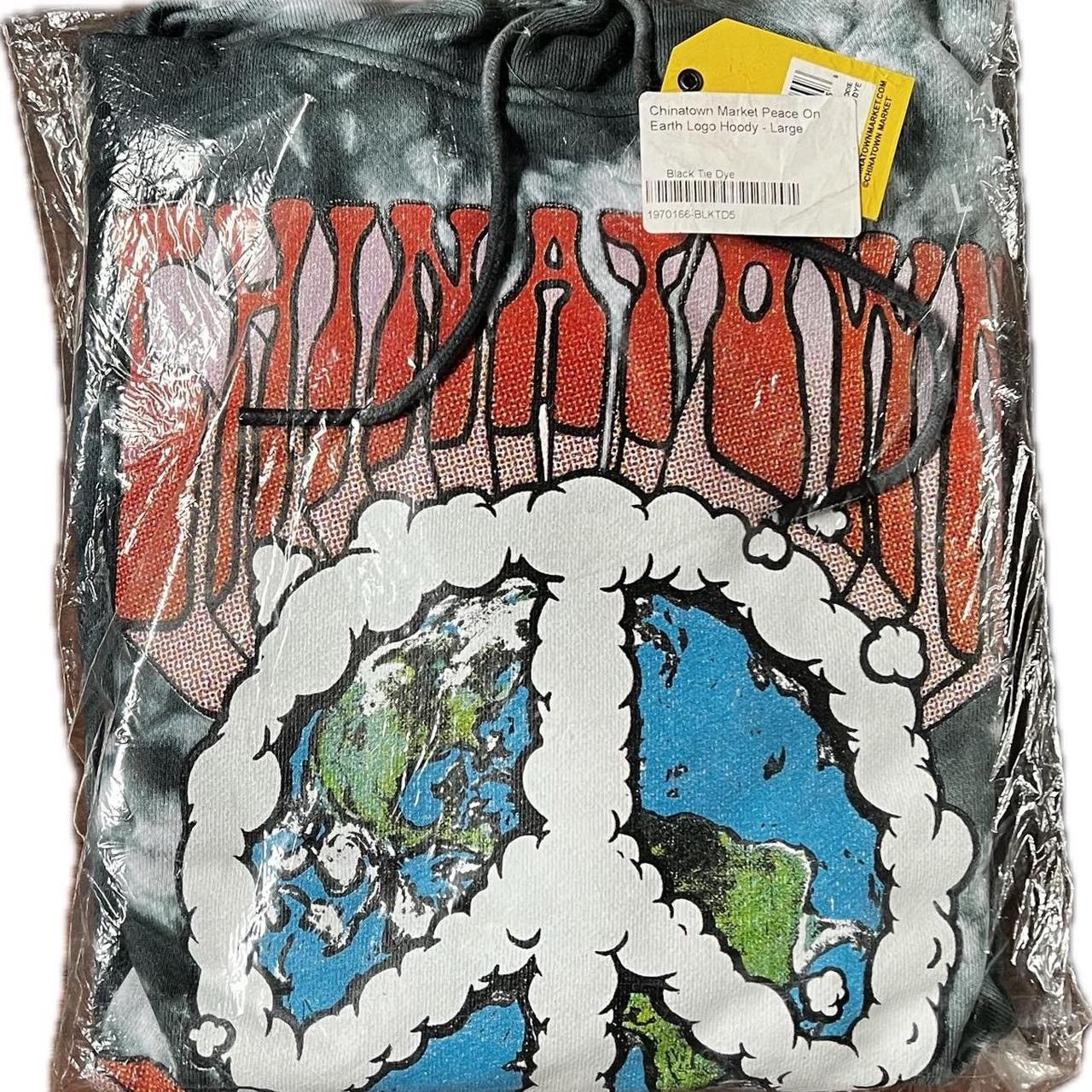 Market Chinatown Market Peace on Earth Logo Hoodie Black Tie Dye Size US L / EU 52-54 / 3 - 4 Thumbnail