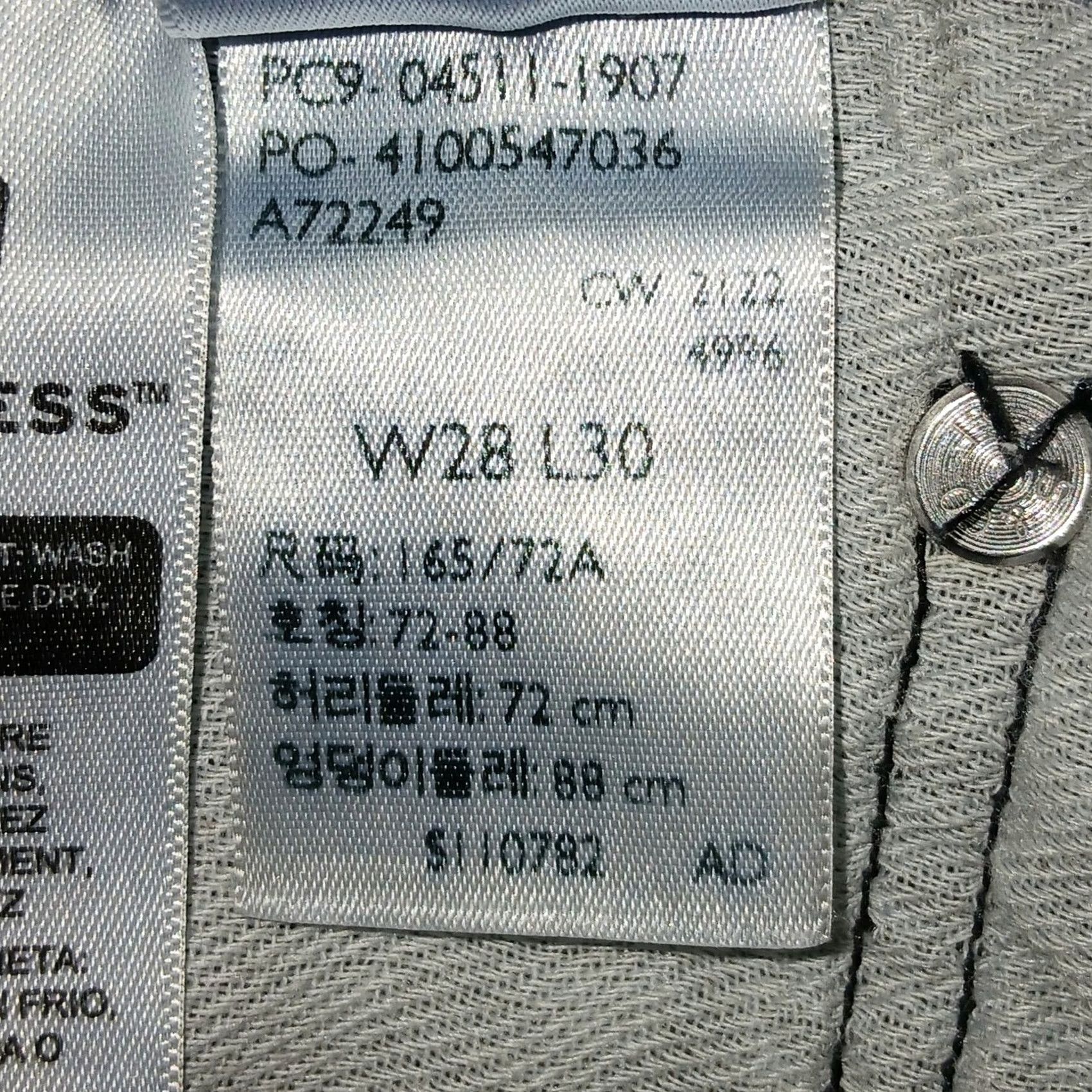 Levi's Levi's 511 Jeans Men 28 Slim Fit Gray Stretch Low Rise Size US 28 / EU 44 - 5 Thumbnail
