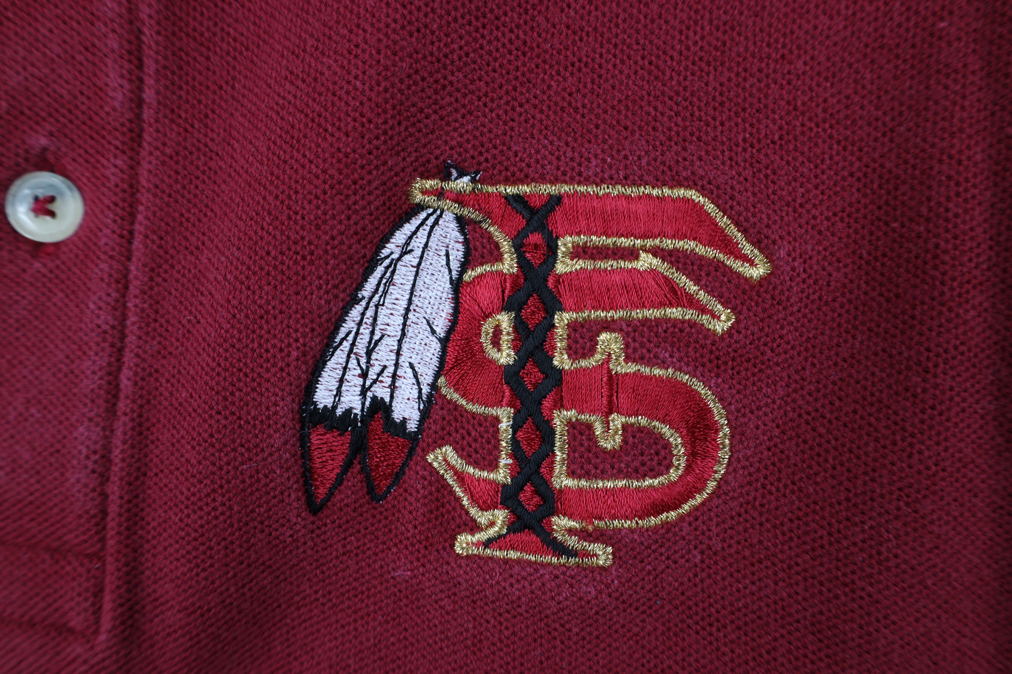 Vintage Vintage 90s Florida State University Golf Polo Shirt Red Size US L / EU 52-54 / 3 - 4 Thumbnail