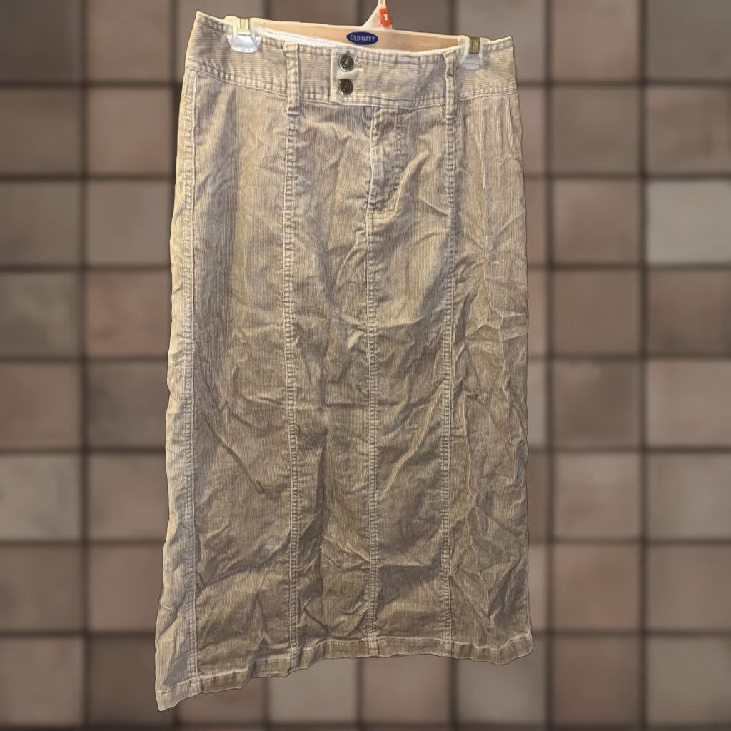 Eddie Bauer Eddie Bauer Women's Beige Corduroy A-Line Skirt Size 4 Knee Length with Pockets Size 27" / US 4 / IT 40 - 1 Thumbnail