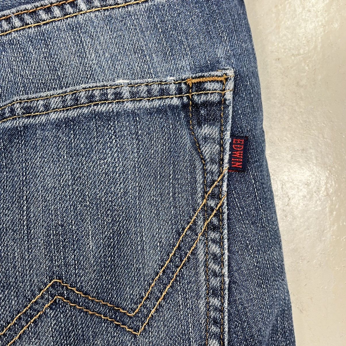 Edwin Vintage Edwin Sashiko Rare Design Workwear Denim Jeans Size US 34 / EU 50 - 10 Thumbnail