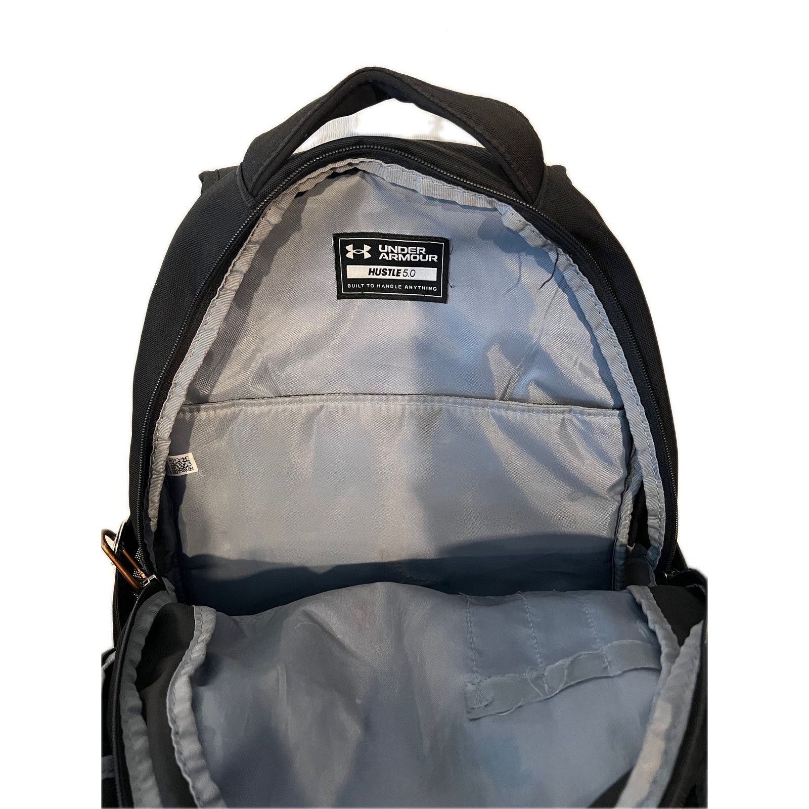 Under Armour Under Armour Black Silver Hustle 5.0 Backpack Size ONE SIZE - 4 Thumbnail