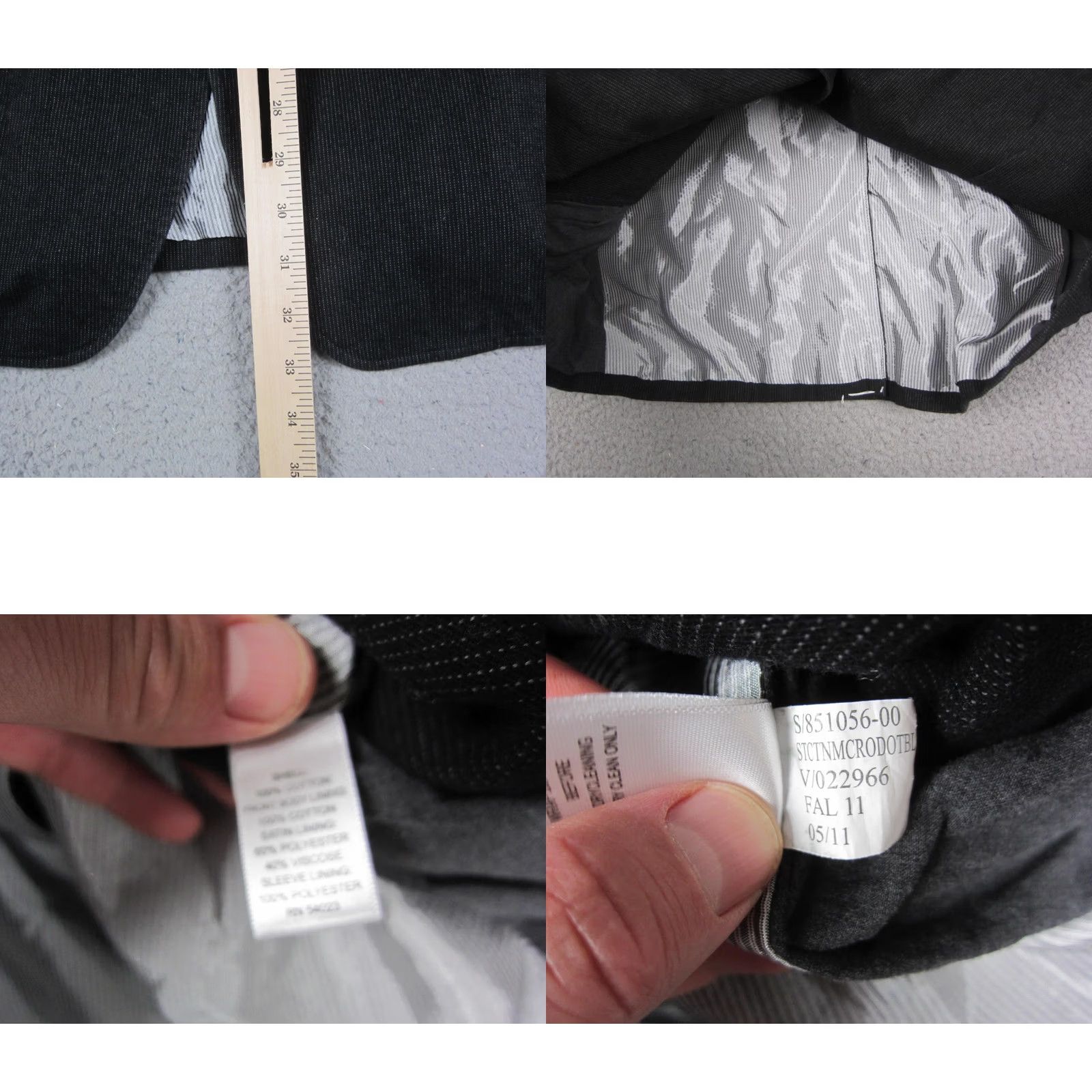 Banana Republic VINTAGE Banana Republic Blazer Jacket Mens 44R Black Tailored Fit Work Coat, Blazer, Banana Republic, 44R, Black, Regular, Men Size 44R - 8 Thumbnail
