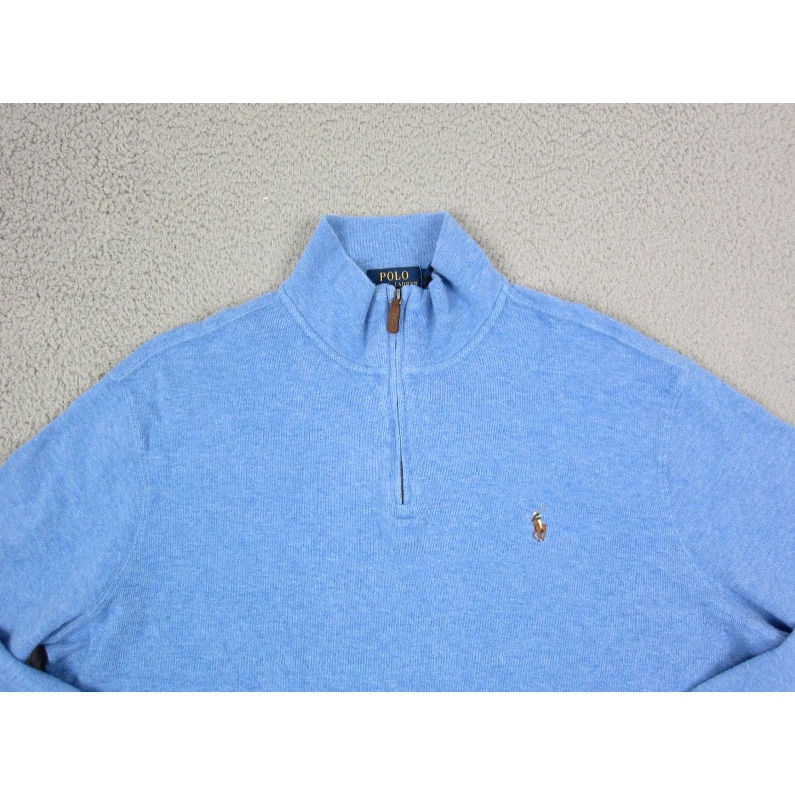 Polo Ralph Lauren Polo Ralph Lauren Sweatshirt Mens XL Blue Flesh Pony Estate Rib Soft 90s Size US XL / EU 56 / 4 - 2 Thumbnail