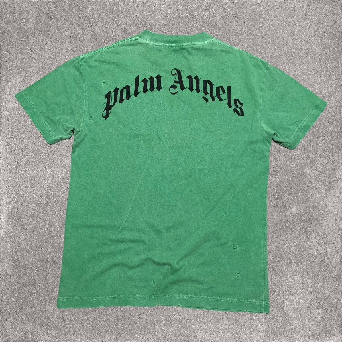 Palm Angels Palm Angels Medium Bear Head Green Tee Distressed Size US M / EU 48-50 / 2 - 2 Thumbnail