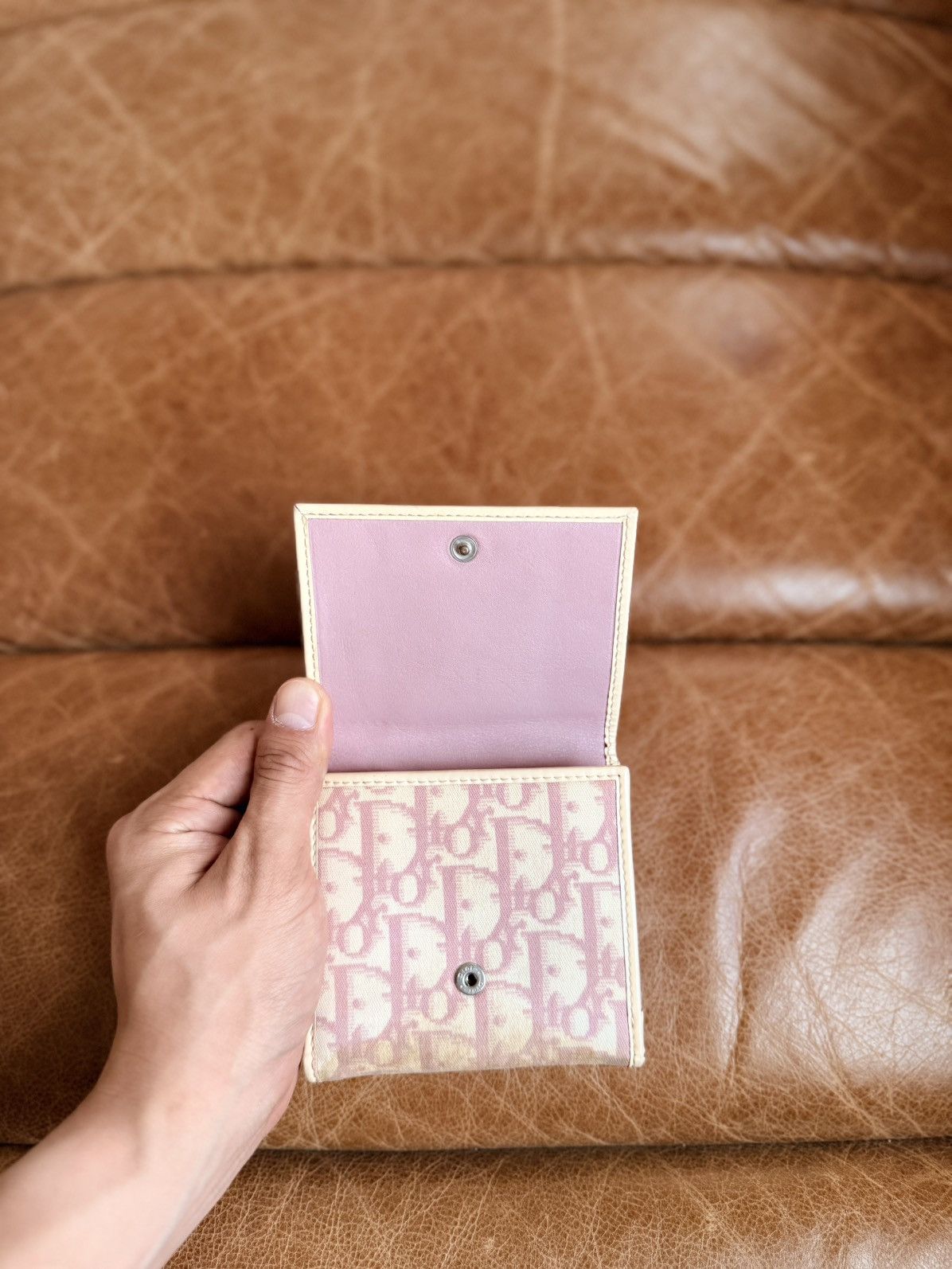 Dior Vintage Pink Oblique Wallet Size ONE SIZE - 7 Thumbnail